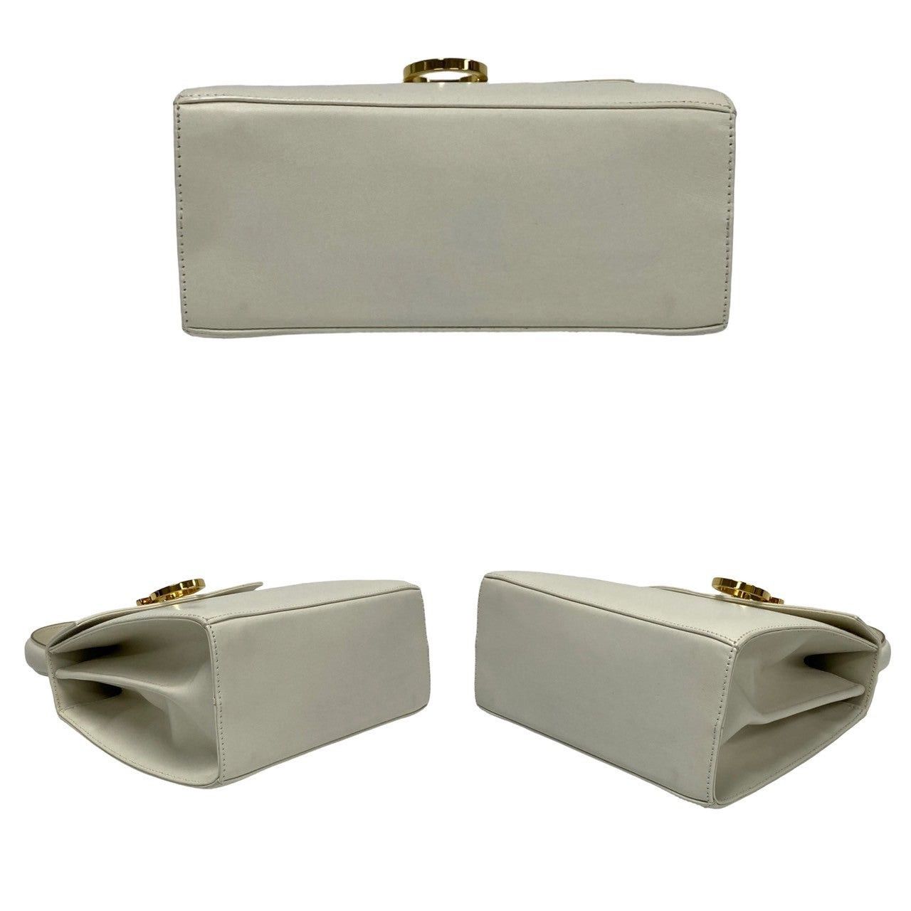 Salvatore Ferragamo Salvatore Ferragamo Shoulder Bag White Leather Size ONE SIZE - 6 Thumbnail