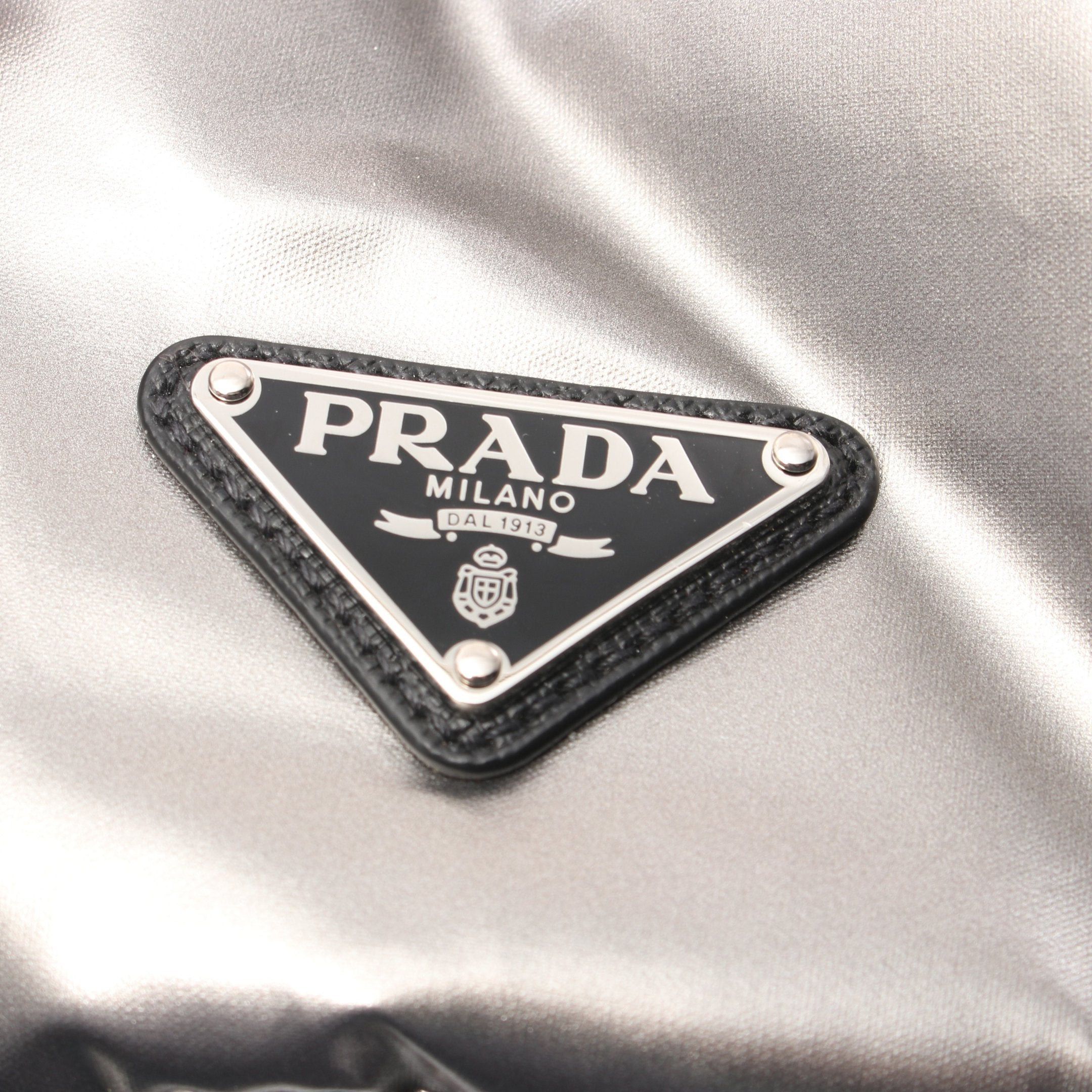 Prada Prada Backpack Rucksack Coated Canvas Saffiano Leather Silver Size ONE SIZE - 12 Thumbnail