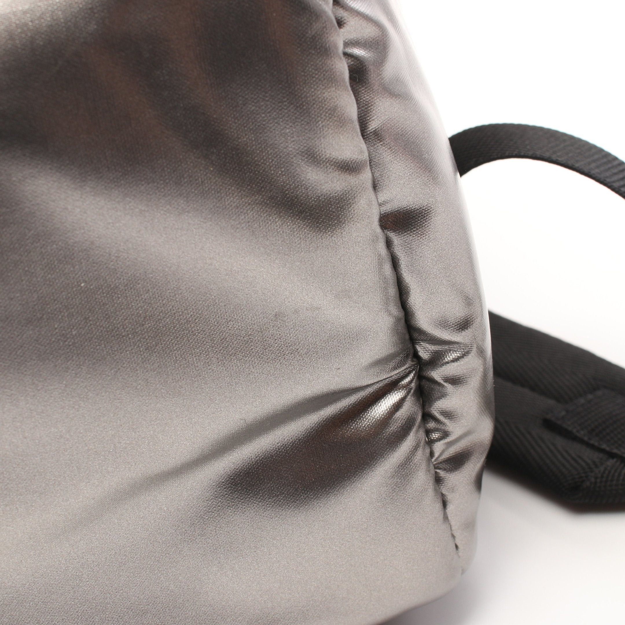 Prada Prada Backpack Rucksack Coated Canvas Saffiano Leather Silver Size ONE SIZE - 7 Thumbnail
