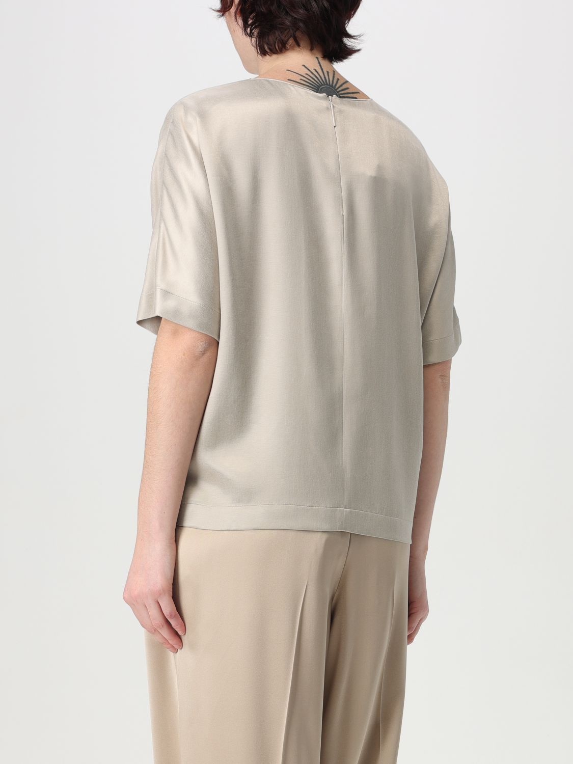 Giorgio Armani Giorgio Armani T-Shirt Woman Grey Size XL / US 12-14 / IT 48-50 - 2 Thumbnail