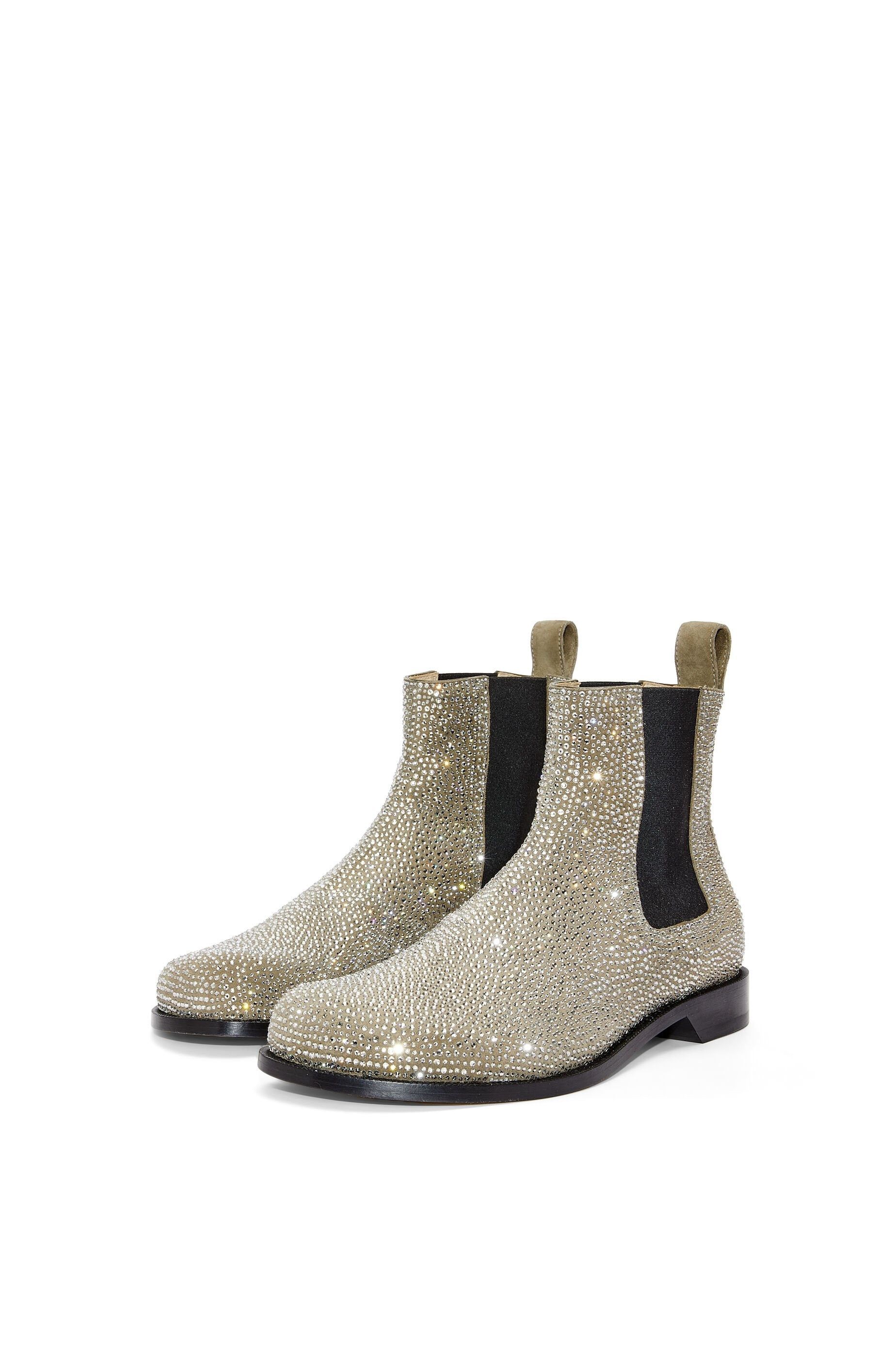 Loewe Campo Chelsea Boots in suede calfskin with rhinestones Size US 7 / EU 40 - 2 Thumbnail