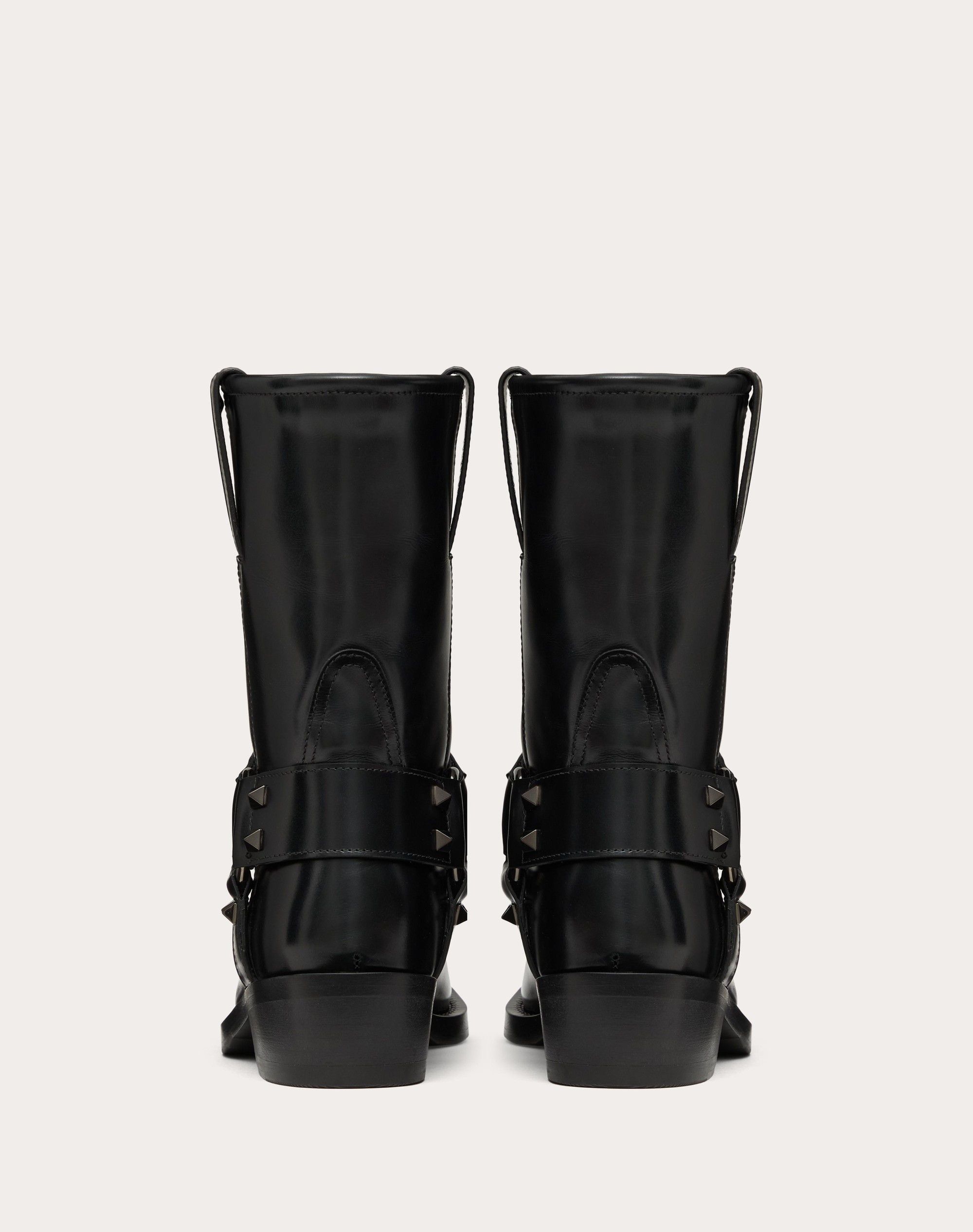 Valentino Short Rockstud Calfskin Biker Boot 40mm Size US 10 / IT 40 - 3 Thumbnail
