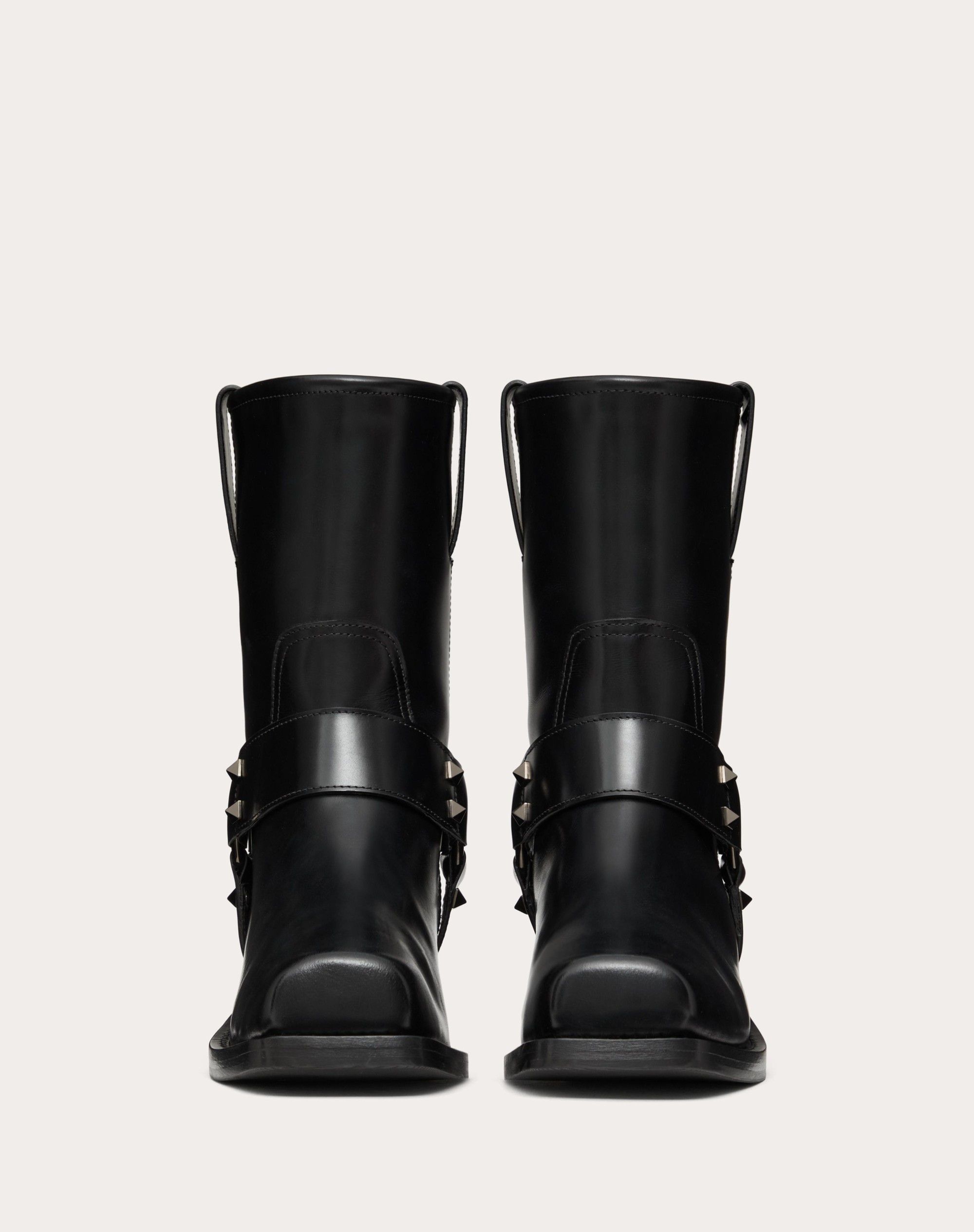 Valentino Short Rockstud Calfskin Biker Boot 40mm Size US 7.5 / IT 37.5 - 4 Thumbnail