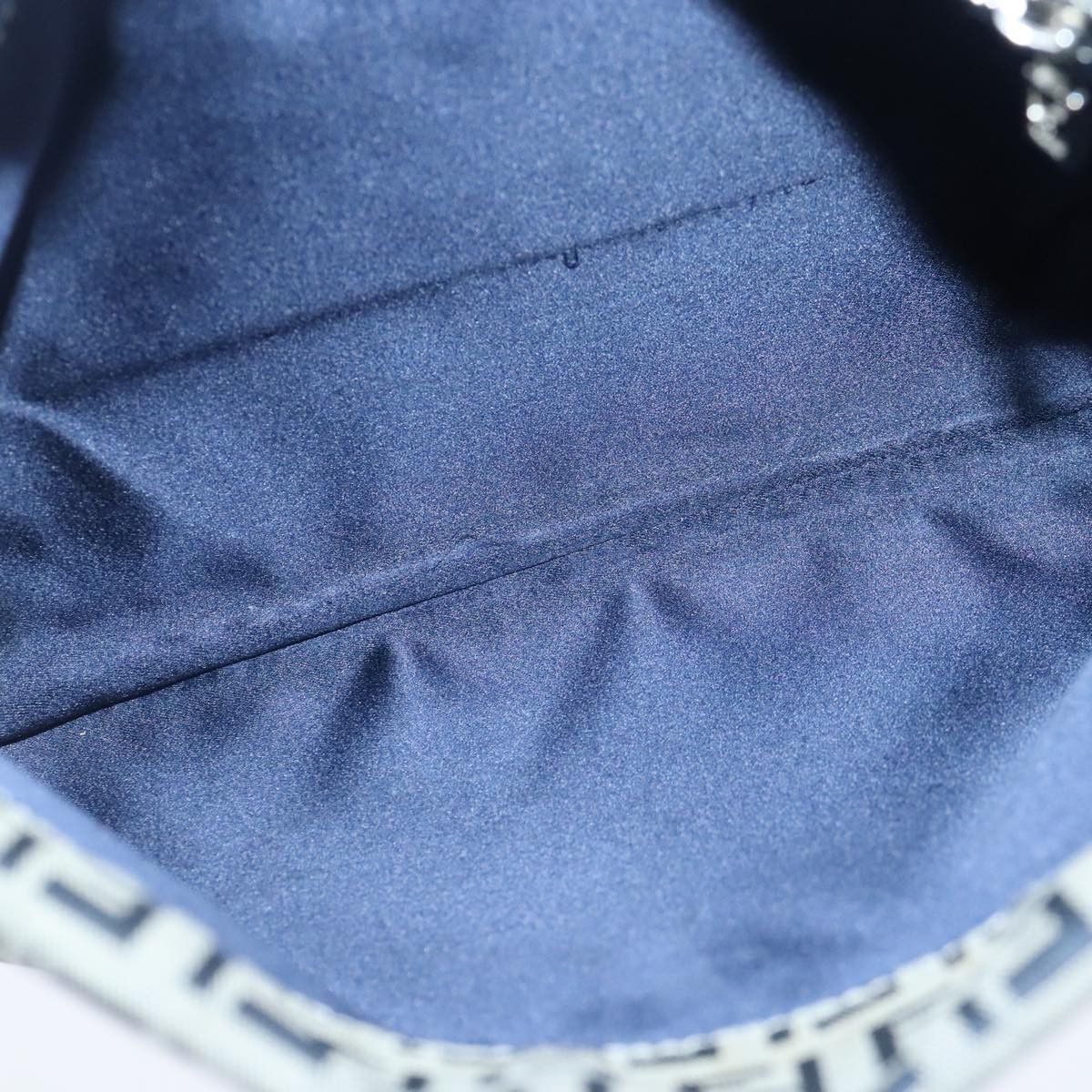 Fendi Zucchino Navy Canvas Shoulder Bag (Pre-Owned) Size ONE SIZE - 16 Thumbnail