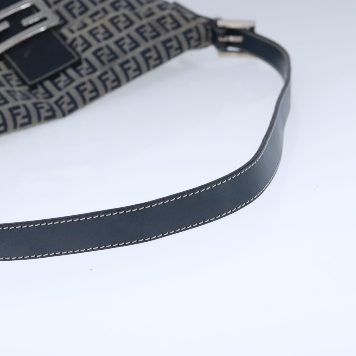 Fendi Zucchino Navy Canvas Shoulder Bag (Pre-Owned) Size ONE SIZE - 5 Thumbnail