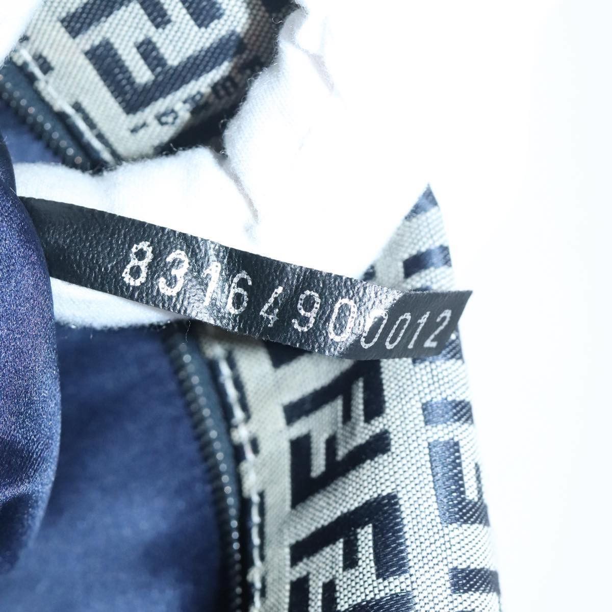 Fendi Zucchino Navy Canvas Shoulder Bag (Pre-Owned) Size ONE SIZE - 17 Thumbnail