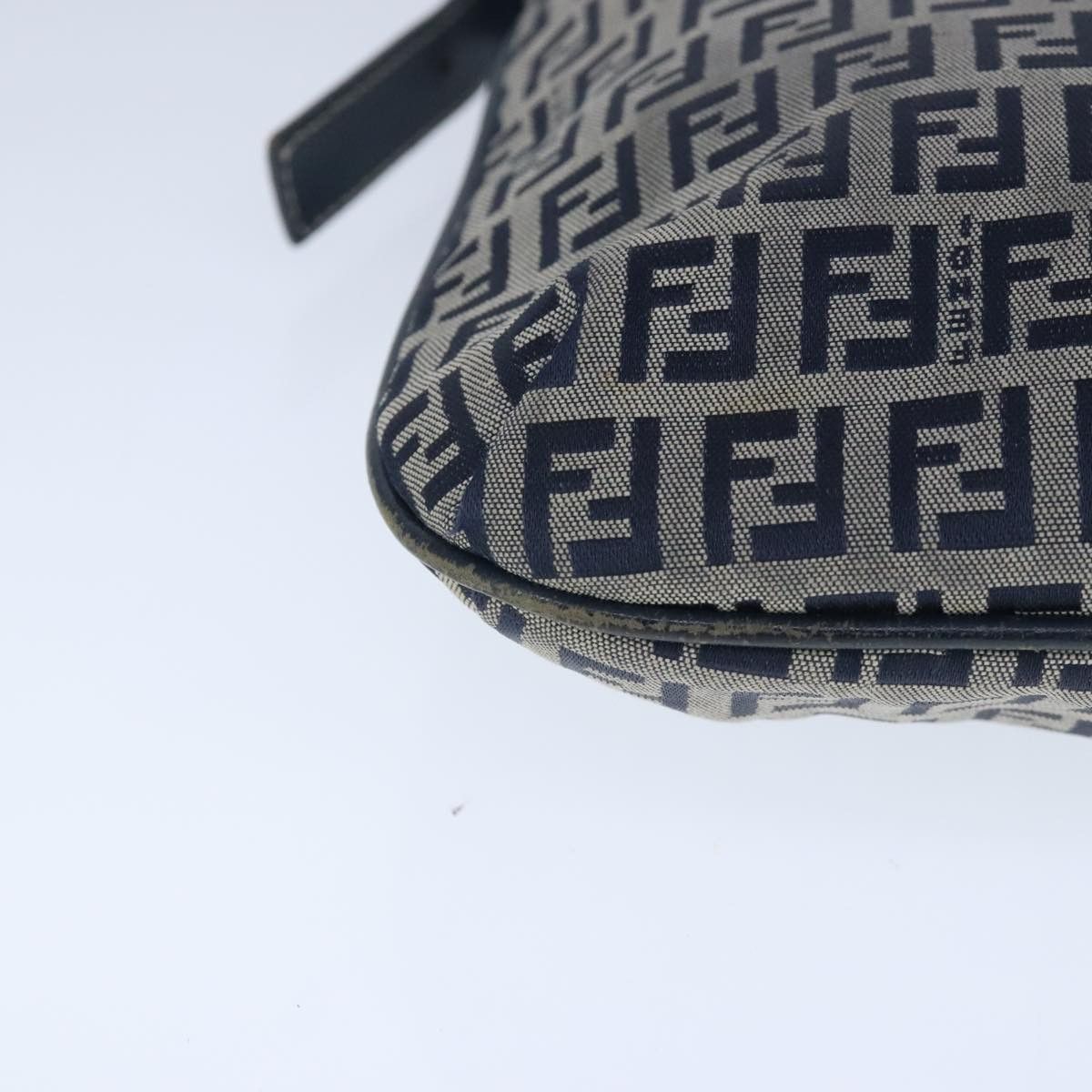 Fendi Zucchino Navy Canvas Shoulder Bag (Pre-Owned) Size ONE SIZE - 8 Thumbnail