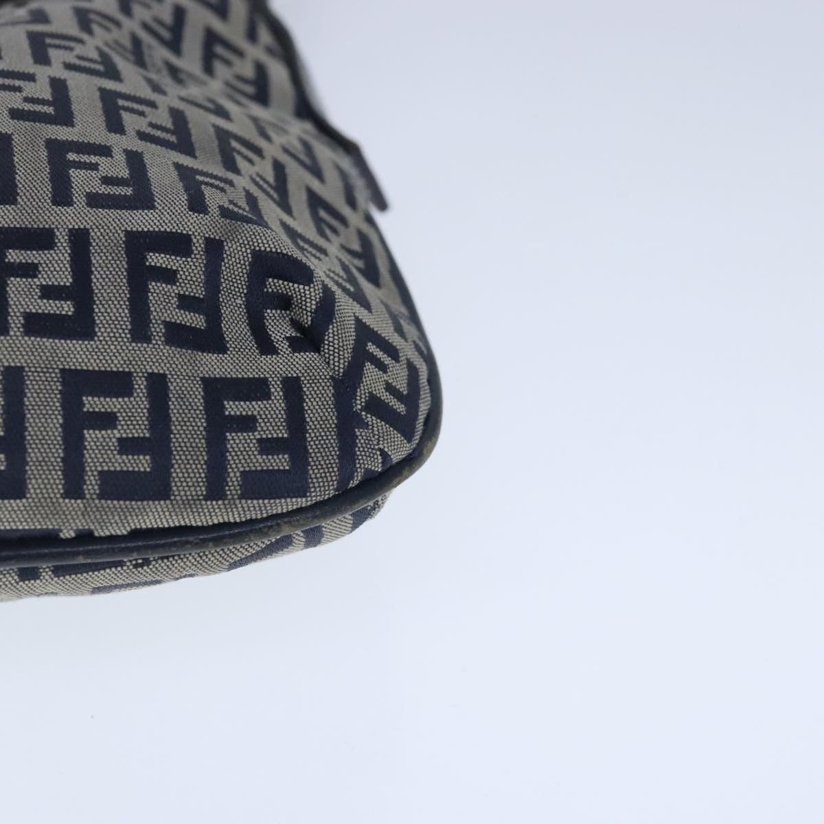 Fendi Zucchino Navy Canvas Shoulder Bag (Pre-Owned) Size ONE SIZE - 9 Thumbnail