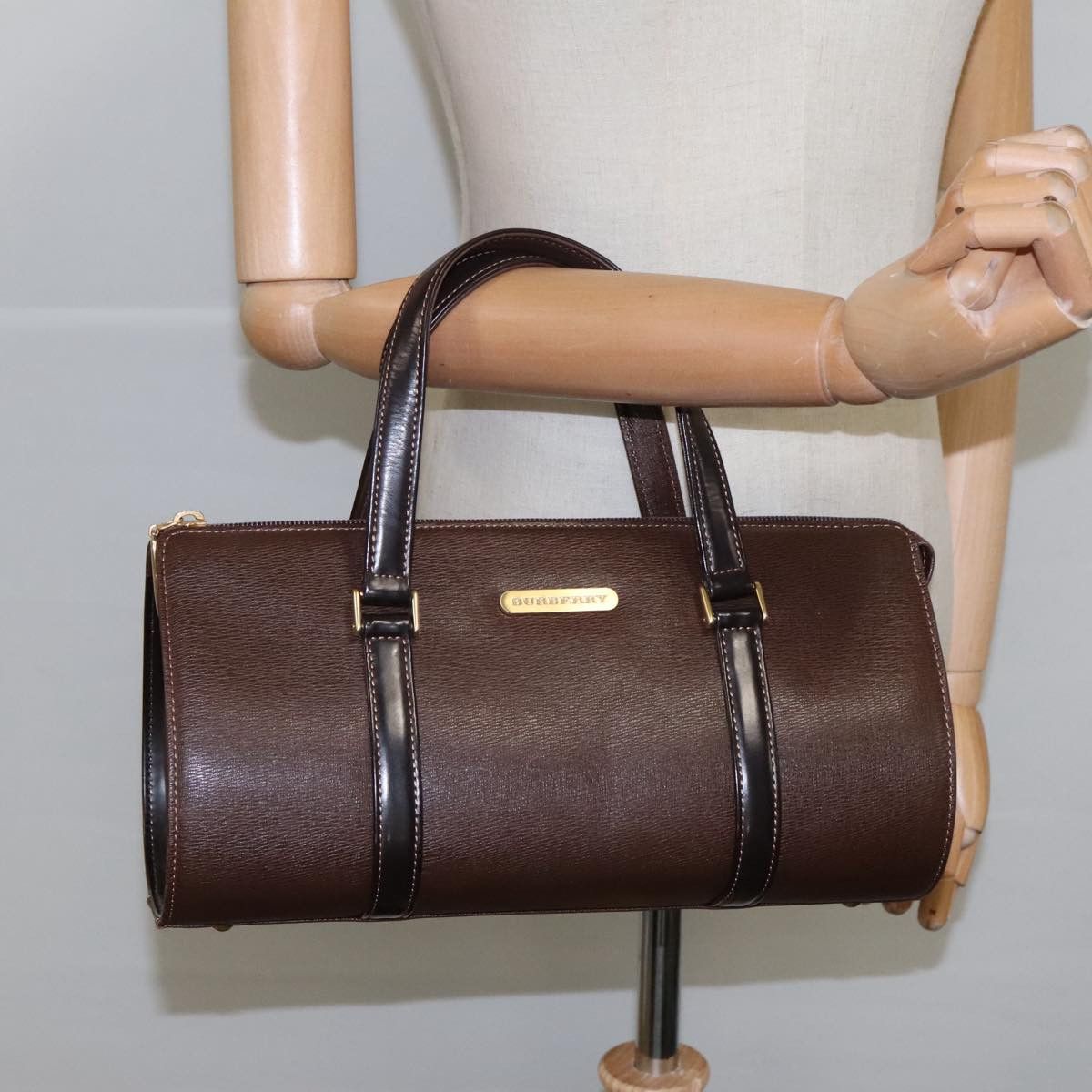 Burberry Nova Check Brown Leather Handbag (Pre-Owned) Size ONE SIZE - 15 Thumbnail