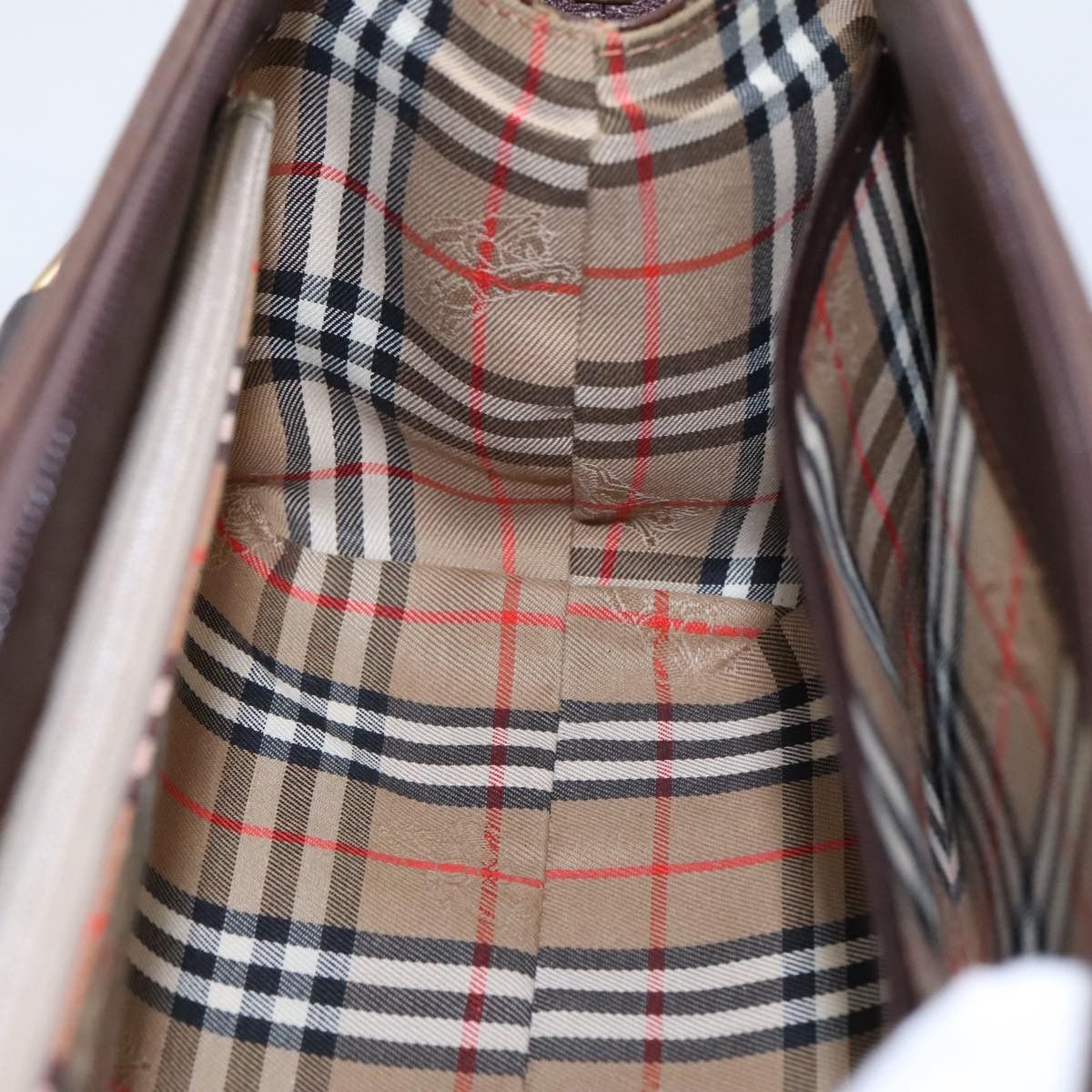 Burberry Nova Check Brown Leather Handbag (Pre-Owned) Size ONE SIZE - 18 Thumbnail