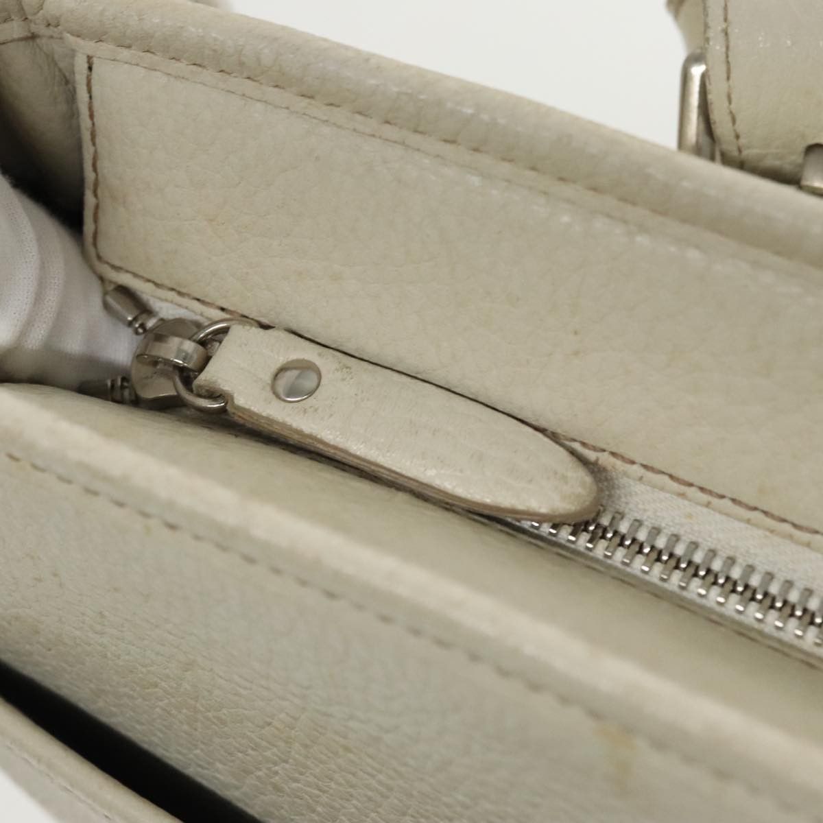 Burberry White Leather Tote Bag (Pre-Owned) Size ONE SIZE - 14 Thumbnail