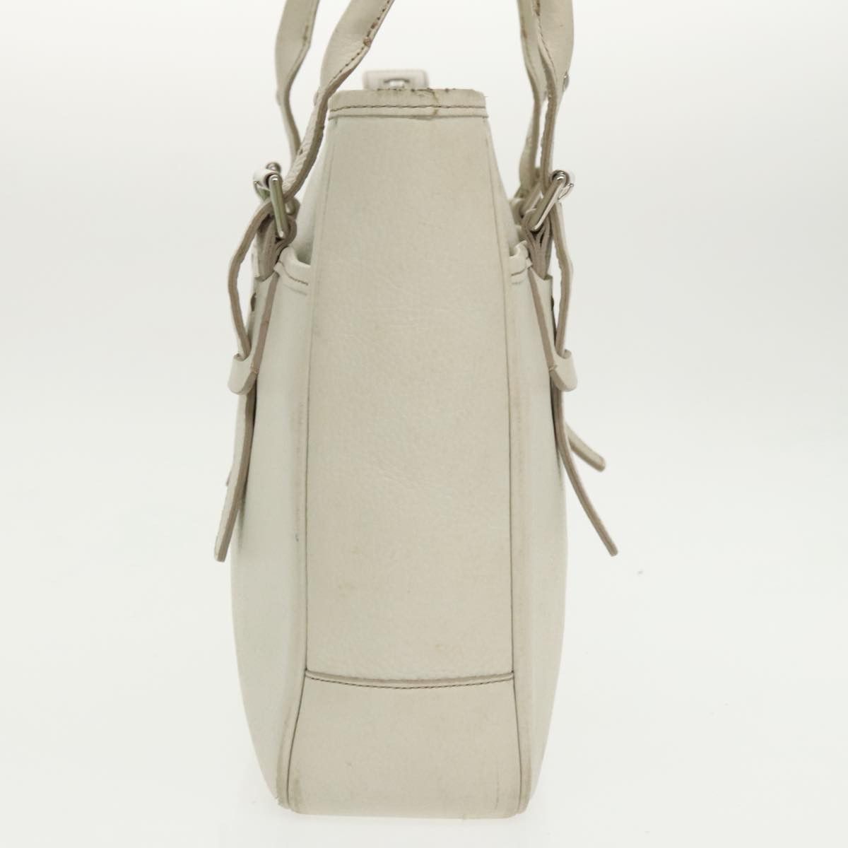 Burberry White Leather Tote Bag (Pre-Owned) Size ONE SIZE - 4 Thumbnail