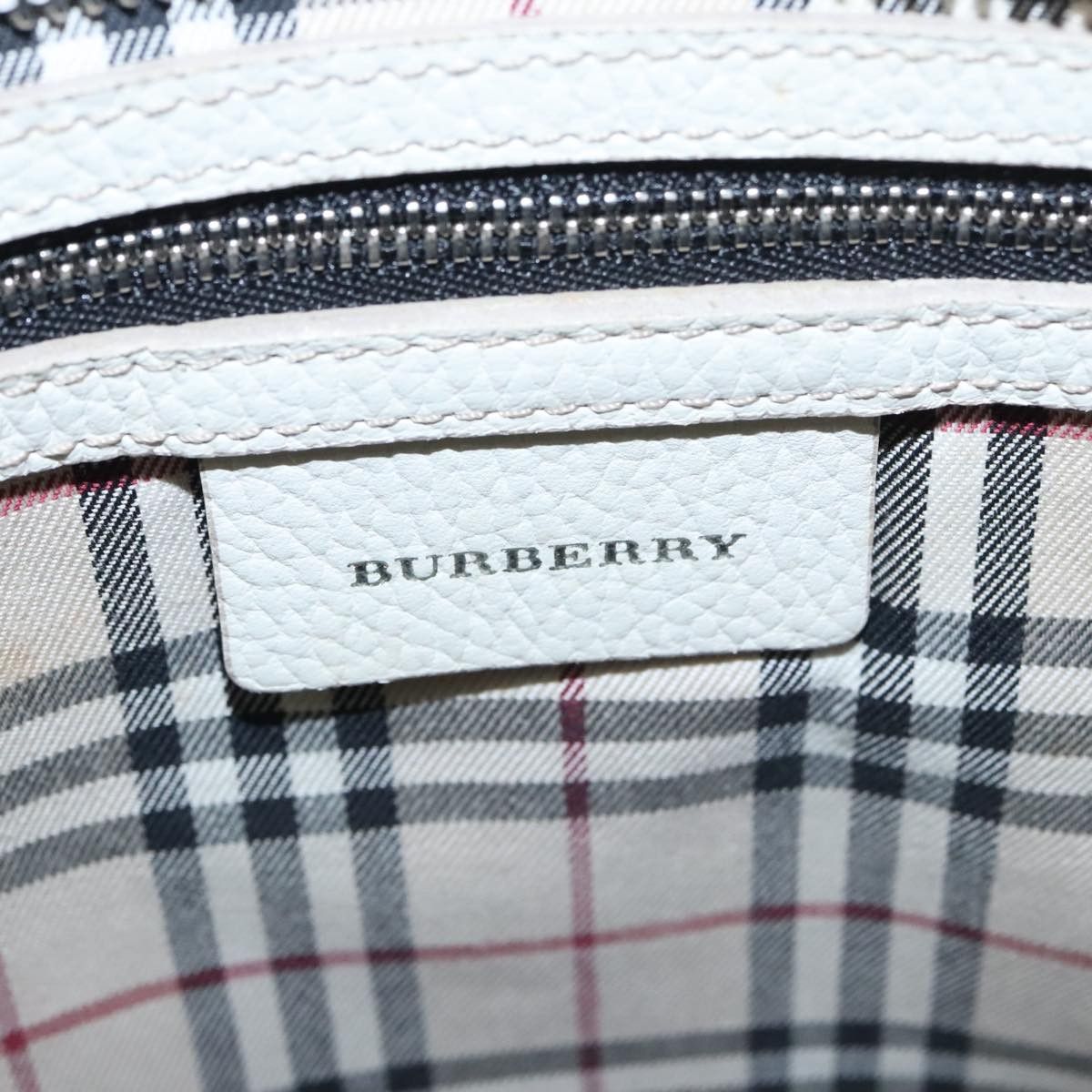 Burberry White Leather Tote Bag (Pre-Owned) Size ONE SIZE - 16 Thumbnail