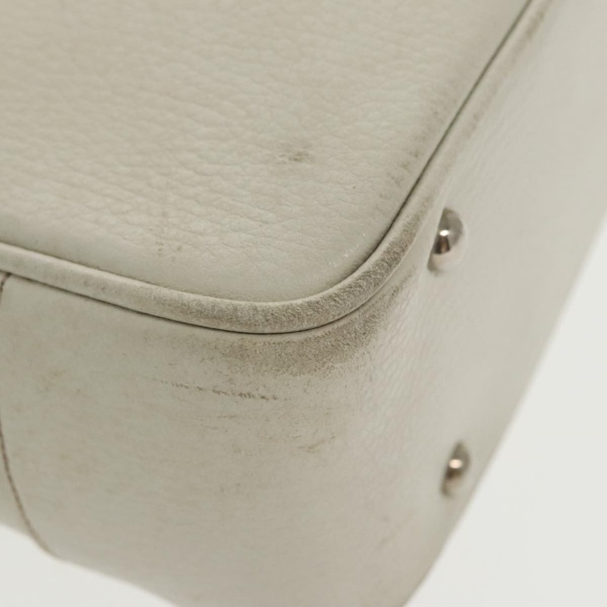 Burberry White Leather Tote Bag (Pre-Owned) Size ONE SIZE - 9 Thumbnail