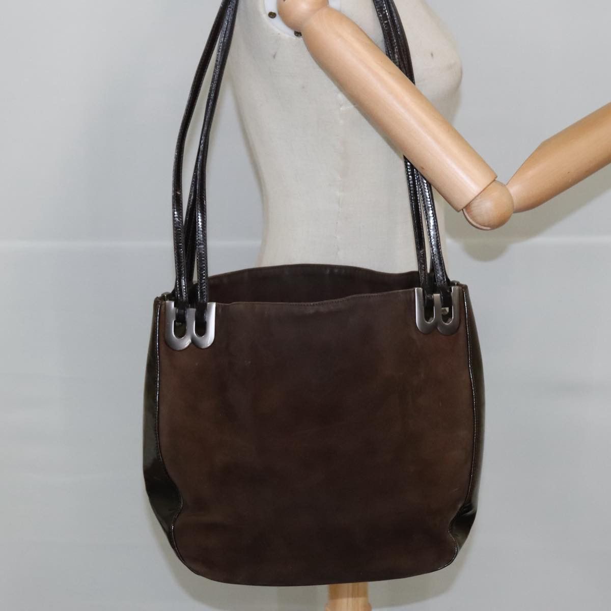 Bally Brown Suede Shoulder Bag (Pre-Owned) Size ONE SIZE - 20 Thumbnail