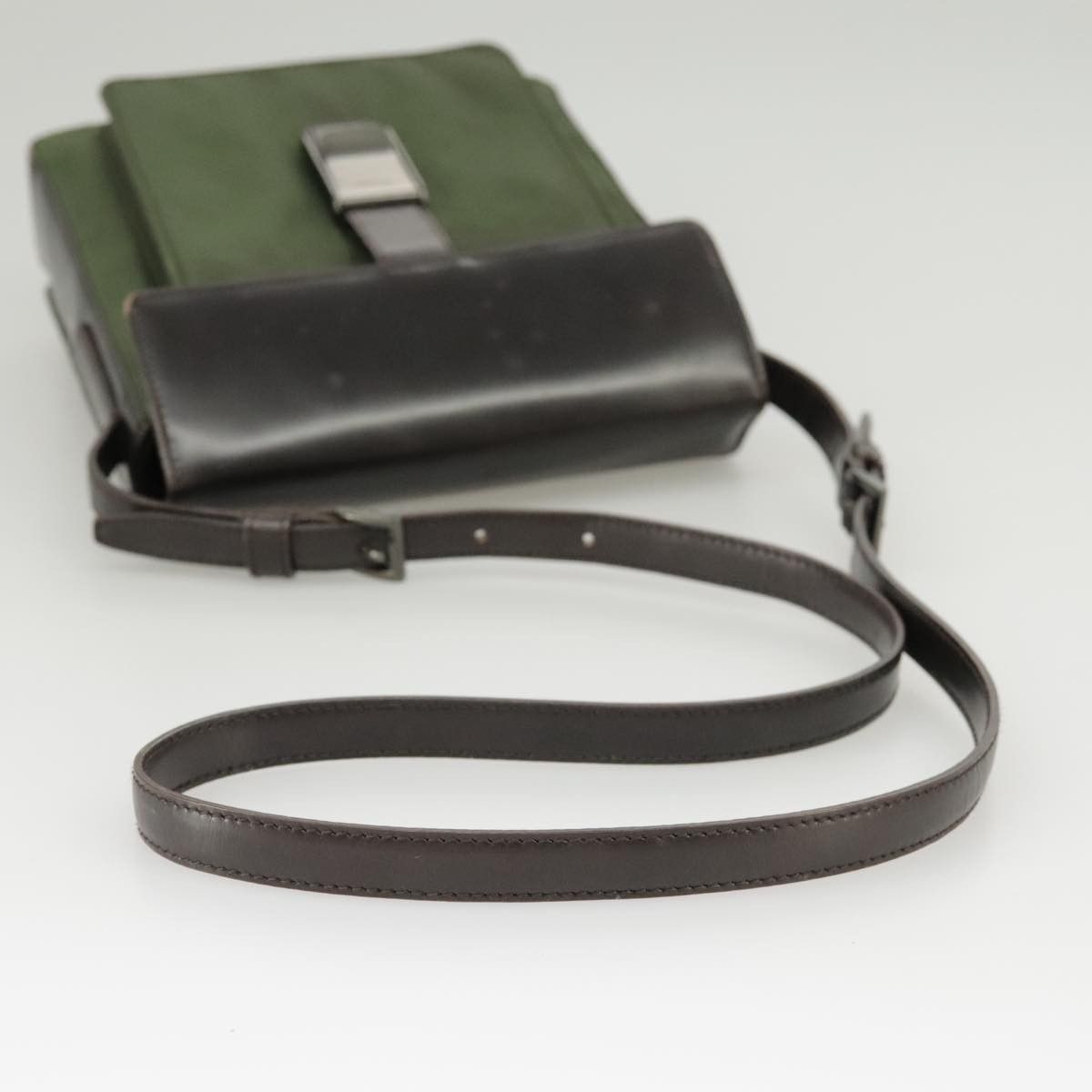 Prada -- Khaki Polyester Shoulder Bag (Pre-Owned) Size ONE SIZE - 9 Thumbnail