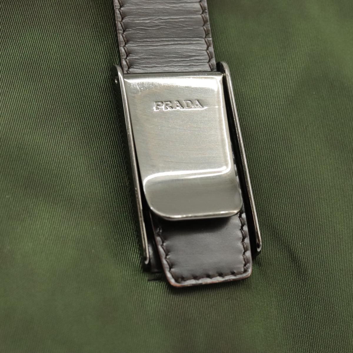 Prada -- Khaki Polyester Shoulder Bag (Pre-Owned) Size ONE SIZE - 18 Thumbnail