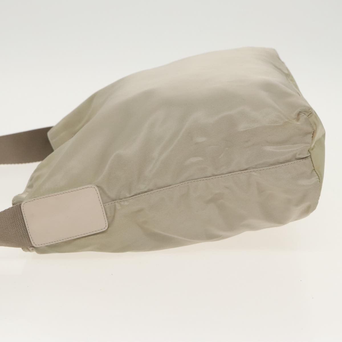 Prada Triangle Logo Beige Polyester Shoulder Bag (Pre-Owned) Size ONE SIZE - 5 Thumbnail