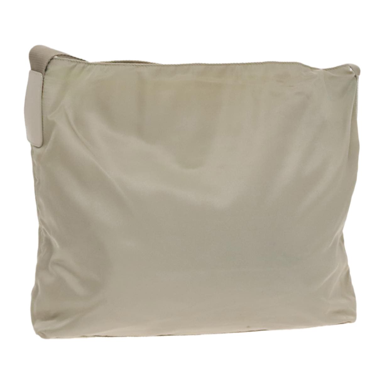 Prada Triangle Logo Beige Polyester Shoulder Bag (Pre-Owned) Size ONE SIZE - 2 Thumbnail