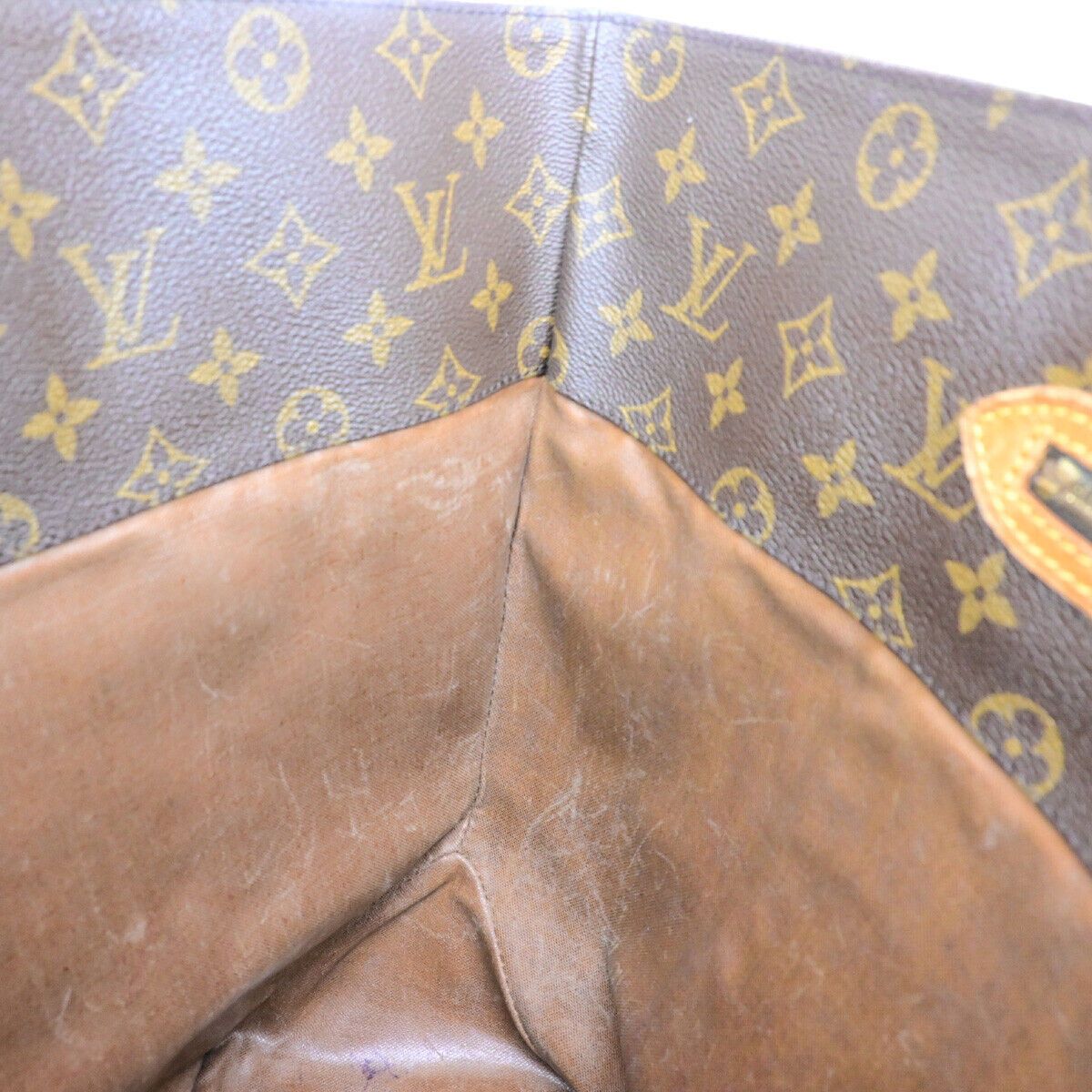 Louis Vuitton Shopping Brown Canvas Tote Bag (Pre-Owned) Size ONE SIZE - 12 Thumbnail
