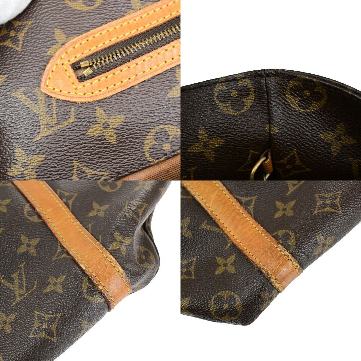 Louis Vuitton Shopping Brown Canvas Tote Bag (Pre-Owned) Size ONE SIZE - 9 Thumbnail