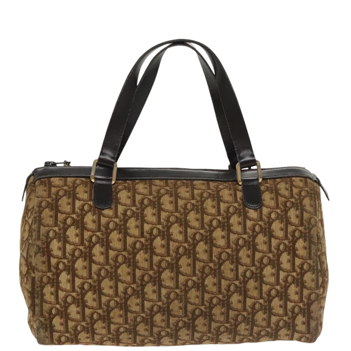 Dior Trotter Brown Canvas Handbag (Pre-Owned) Size ONE SIZE - 2 Thumbnail