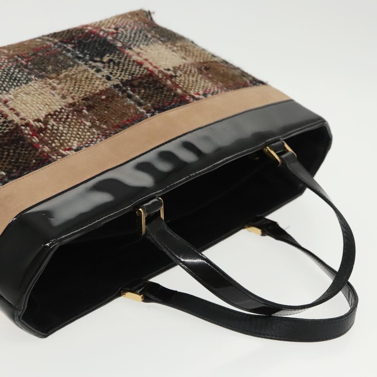 Burberry Brown Wool Tote Bag (Pre-Owned) Size ONE SIZE - 7 Thumbnail