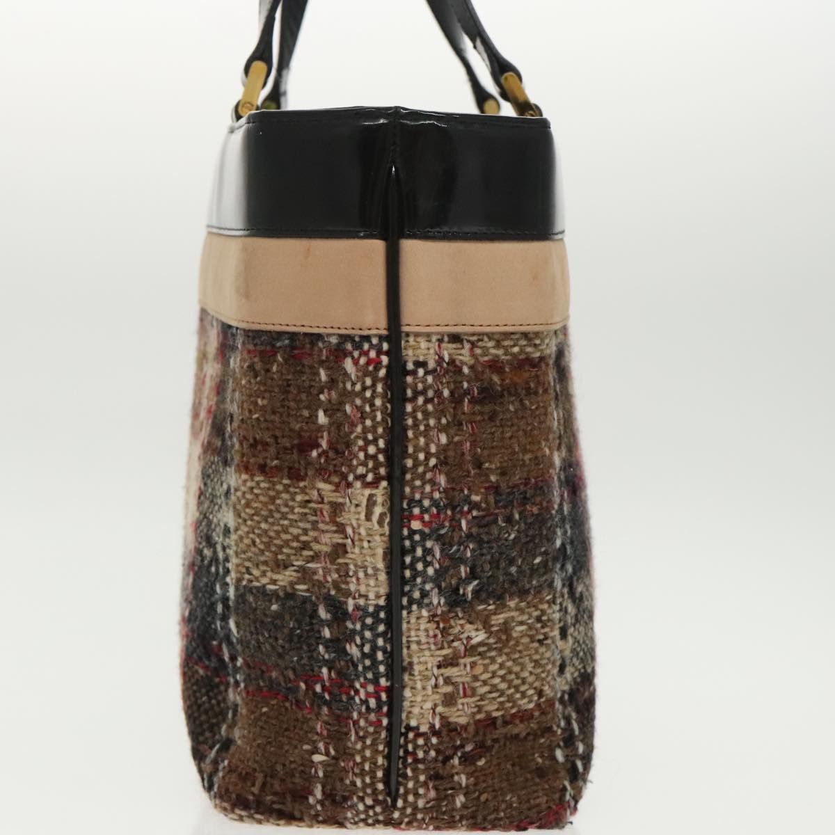Burberry Brown Wool Tote Bag (Pre-Owned) Size ONE SIZE - 3 Thumbnail