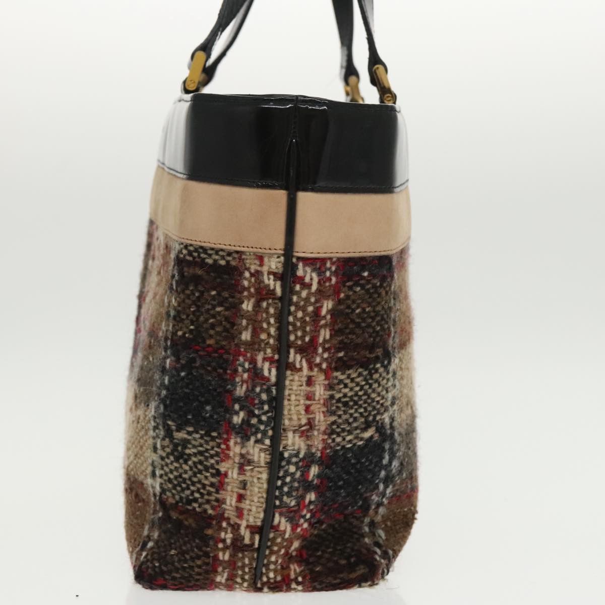 Burberry Brown Wool Tote Bag (Pre-Owned) Size ONE SIZE - 4 Thumbnail