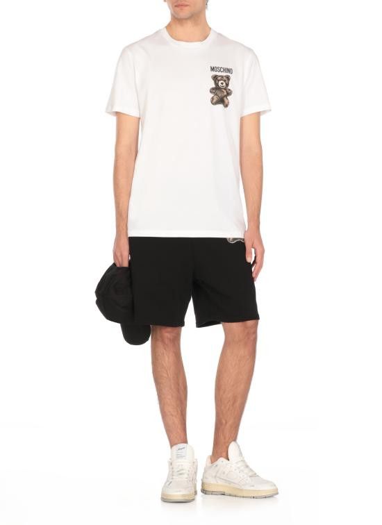Moschino MOSCHINO Men T-Shirts 0711 02411001 White Size US L / EU 52-54 / 3 - 2 Thumbnail