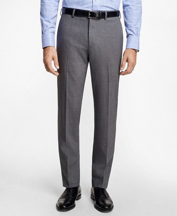 Brooks Brothers Regent Fit BrooksCool Stripe Suit Grey Size 40R - 8 Thumbnail