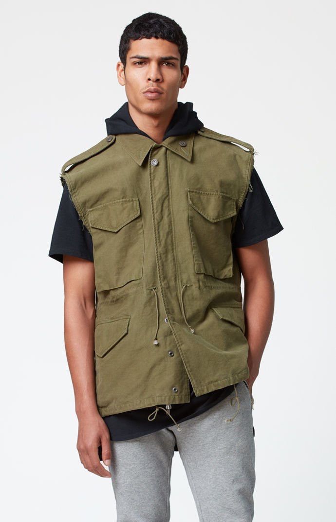 FOG × Pacsun FOG - Fear Of God Army Parker Cutoff Vest | Grailed