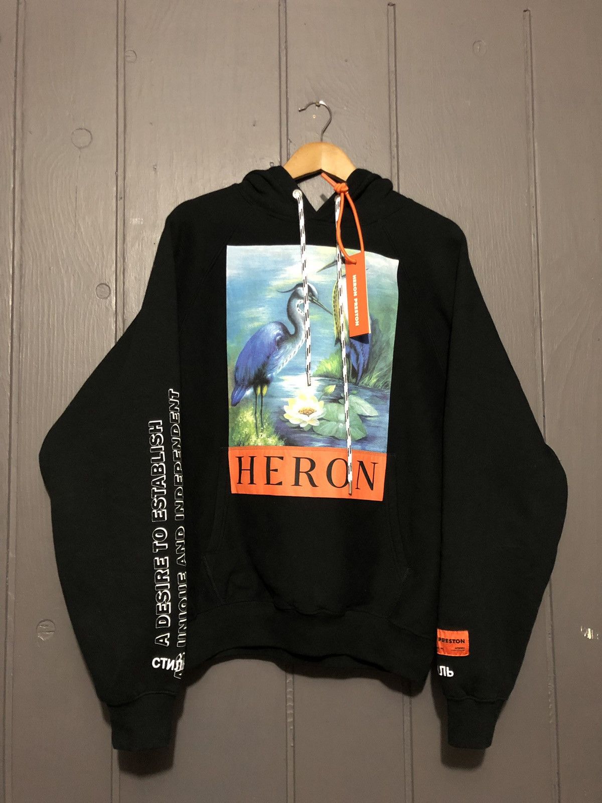 Heron Preston Heron Preston Crane Swan Hoodie Grailed