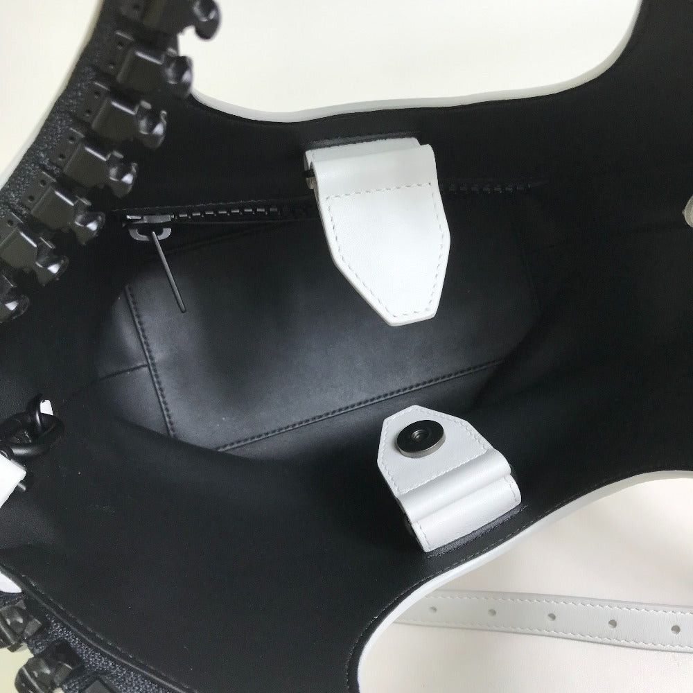 Balenciaga Balenciaga 661854 Megazip Briefcase 2 Way Bag Shoulder Handbag Leather Women White/Black Size ONE SIZE - 7 Thumbnail