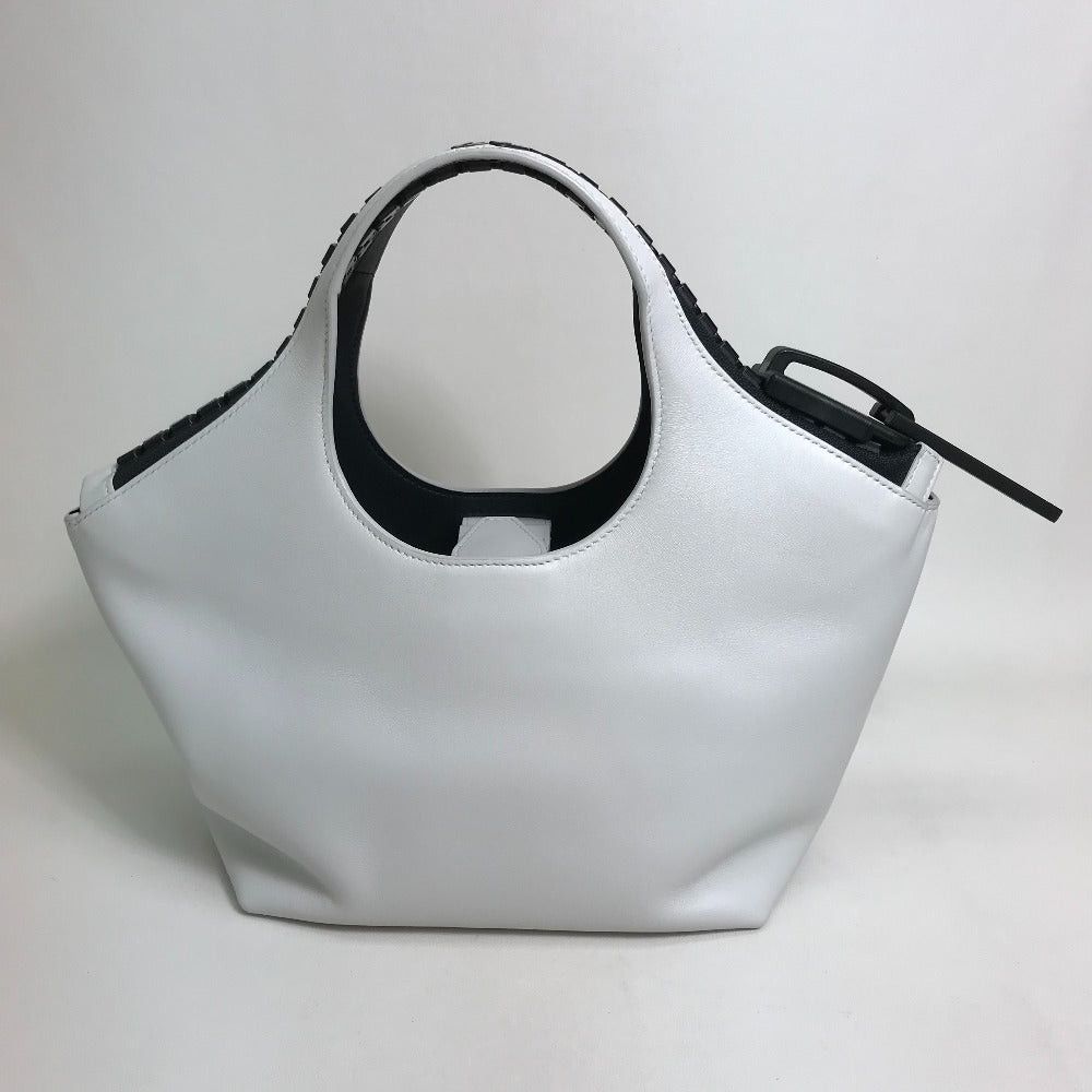 Balenciaga Balenciaga 661854 Megazip Briefcase 2 Way Bag Shoulder Handbag Leather Women White/Black Size ONE SIZE - 2 Thumbnail