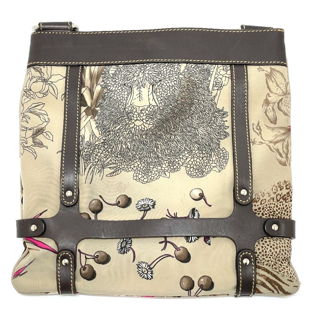 Salvatore Ferragamo Salvatore Ferragamo 6405 Animal Leopard Fur Crossbody Satchel Briefcase Diagonal Hanging (E.G. Of A Rocket) Shawl Shoulder Bag Leather/Nylon Women Brownish Size ONE SIZE - 2 Thumbnail