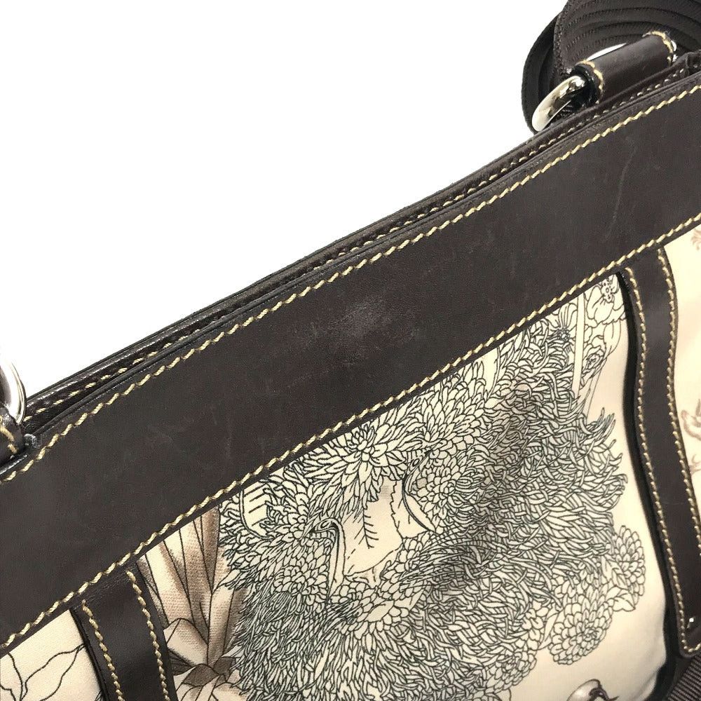 Salvatore Ferragamo Salvatore Ferragamo 6405 Animal Leopard Fur Crossbody Satchel Briefcase Diagonal Hanging (E.G. Of A Rocket) Shawl Shoulder Bag Leather/Nylon Women Brownish Size ONE SIZE - 8 Thumbnail