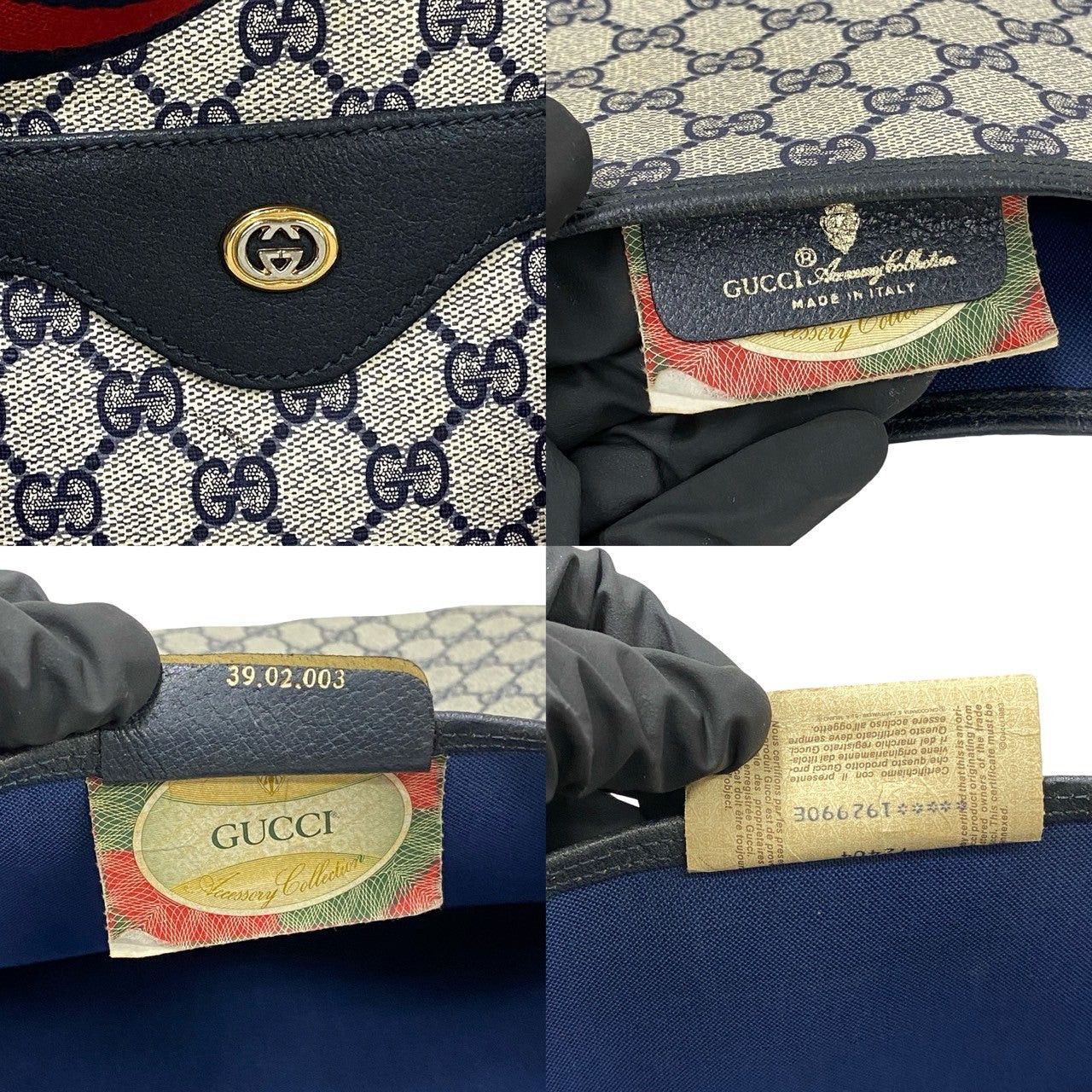 Gucci Gucci Tote Bag Blue Leather Size ONE SIZE - 3 Thumbnail