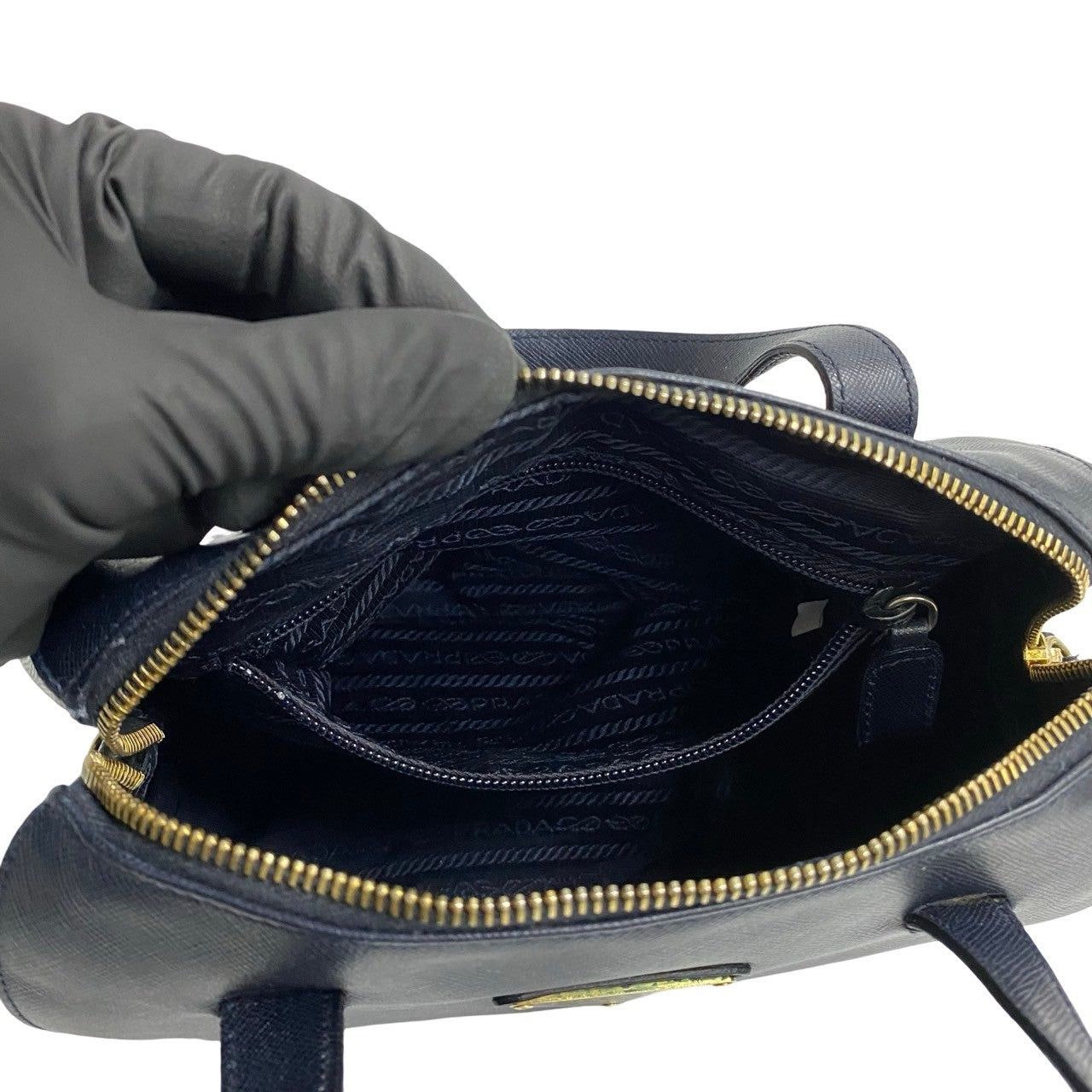 Prada Prada Shoulder Bag Blue Leather Size ONE SIZE - 9 Thumbnail