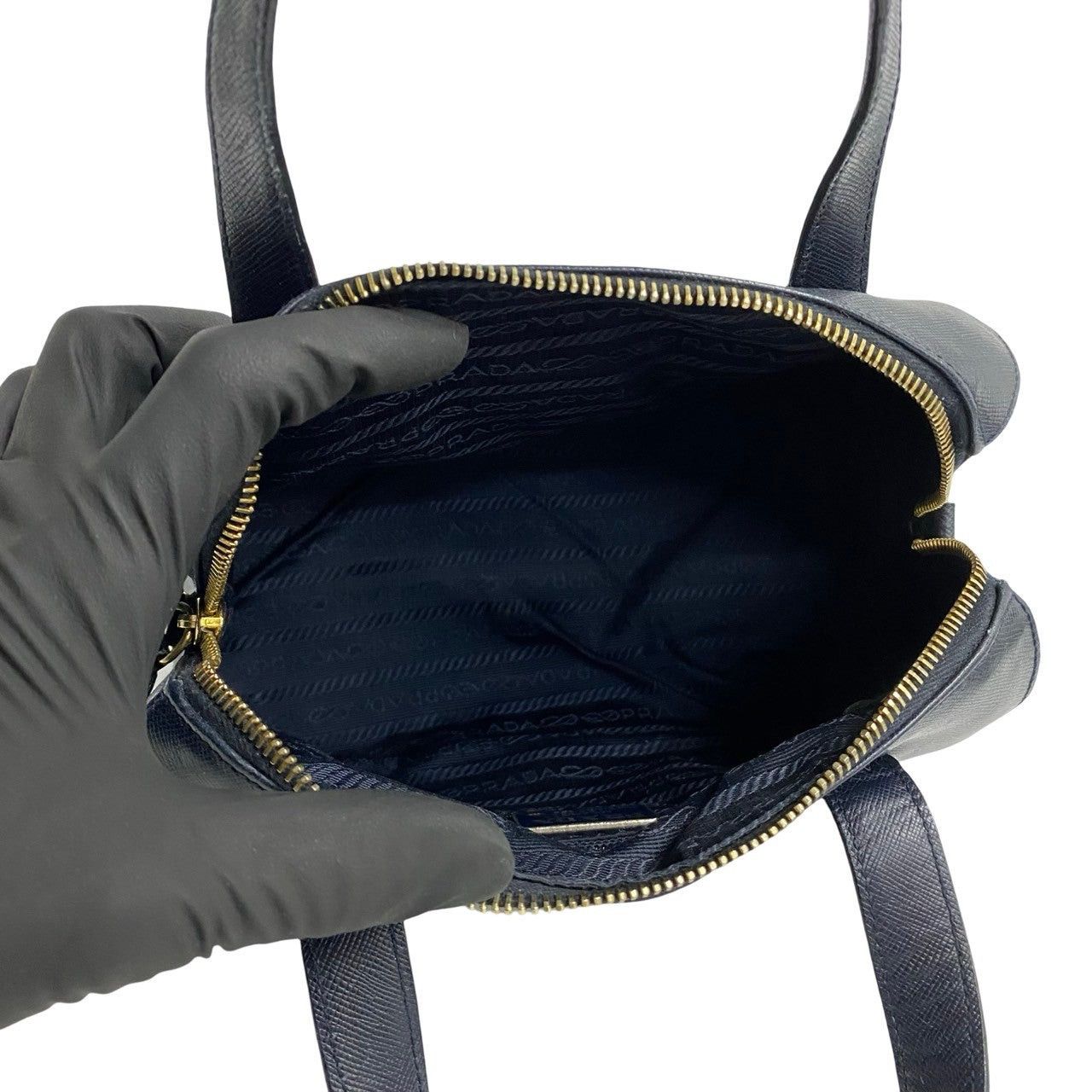 Prada Prada Shoulder Bag Blue Leather Size ONE SIZE - 8 Thumbnail