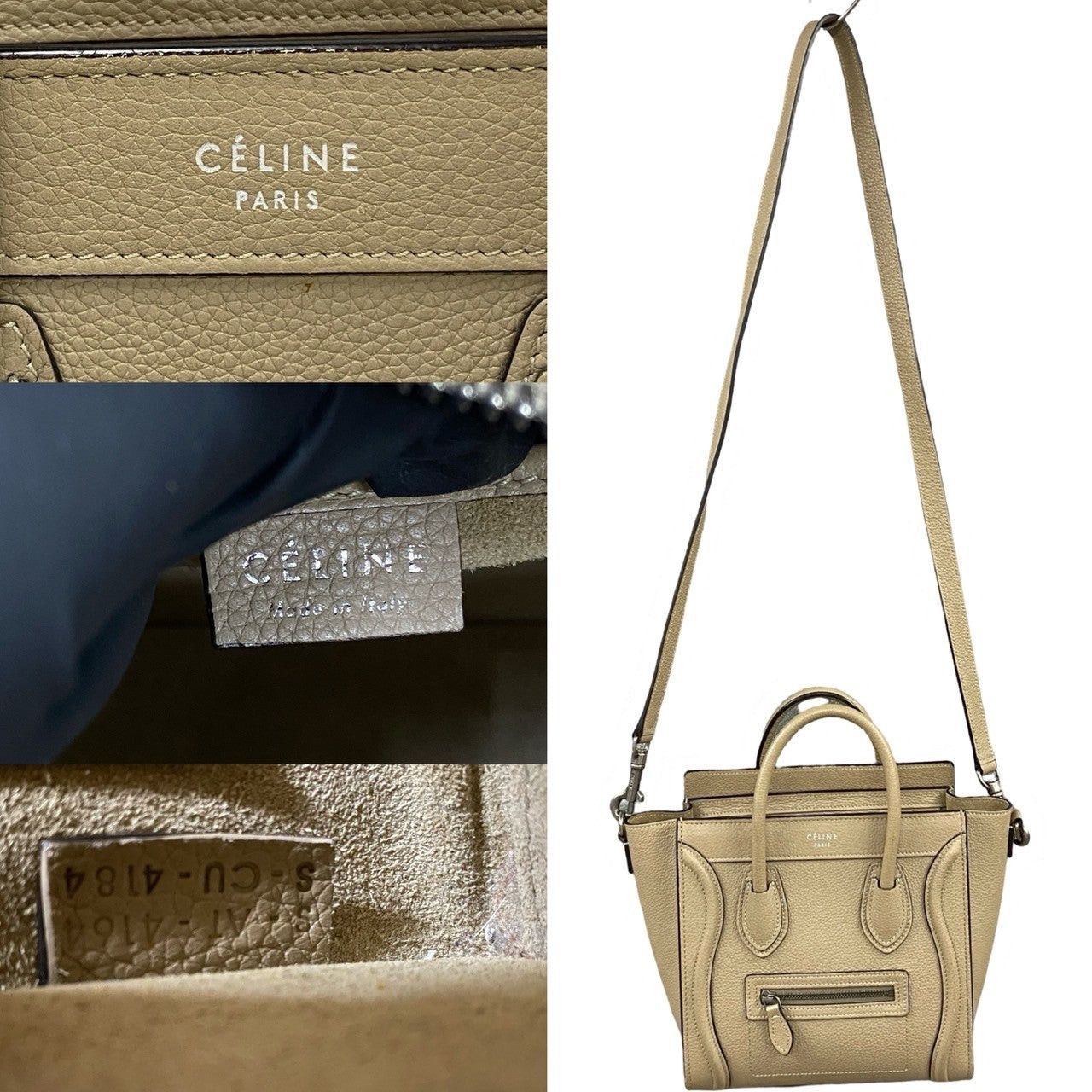 Celine Celine Shoulder Bag Neutrals Leather Size ONE SIZE - 3 Thumbnail