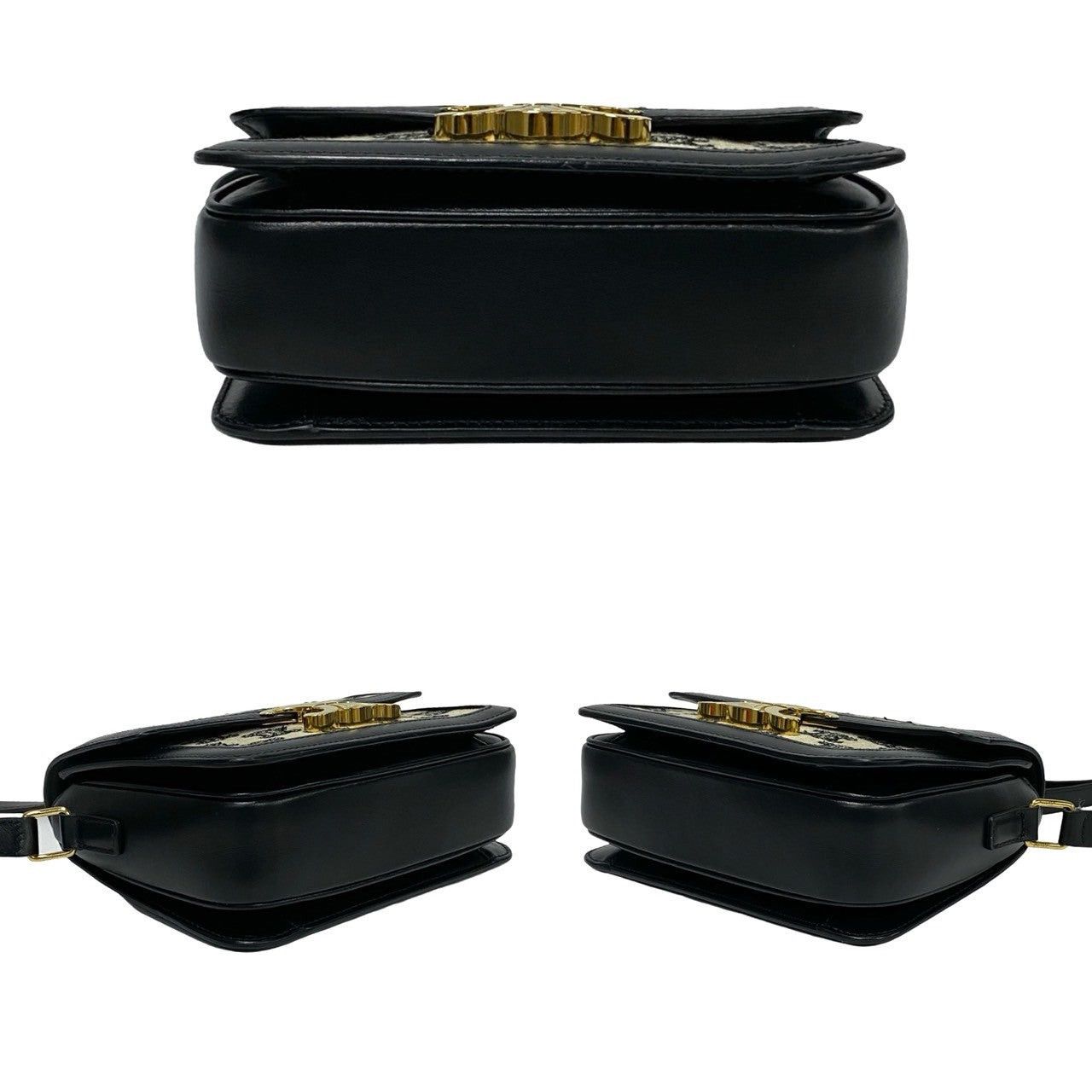 Celine Celine Shoulder Bag Black Cotton Size ONE SIZE - 6 Thumbnail