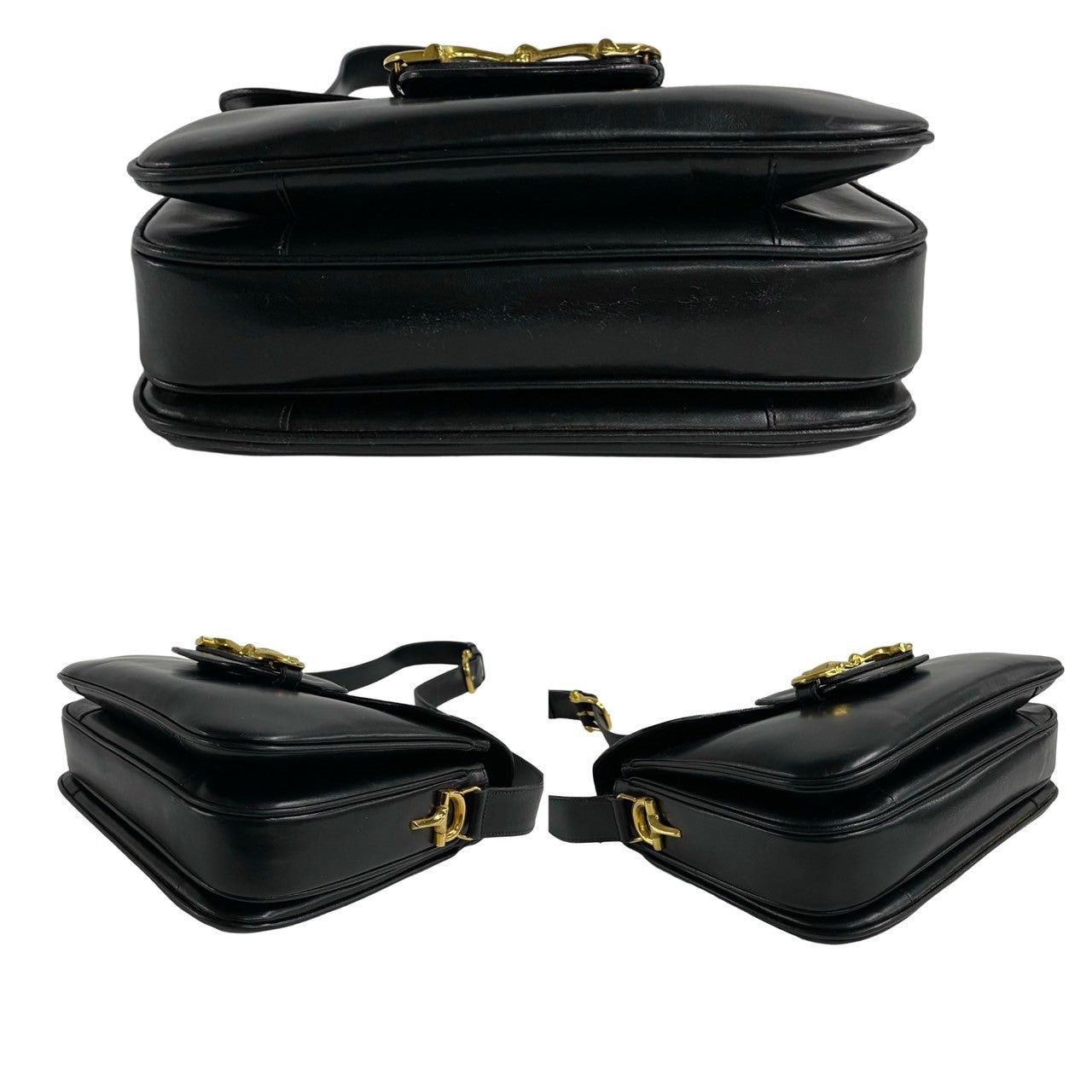 Celine Celine Shoulder Bag Black Leather Size ONE SIZE - 6 Thumbnail