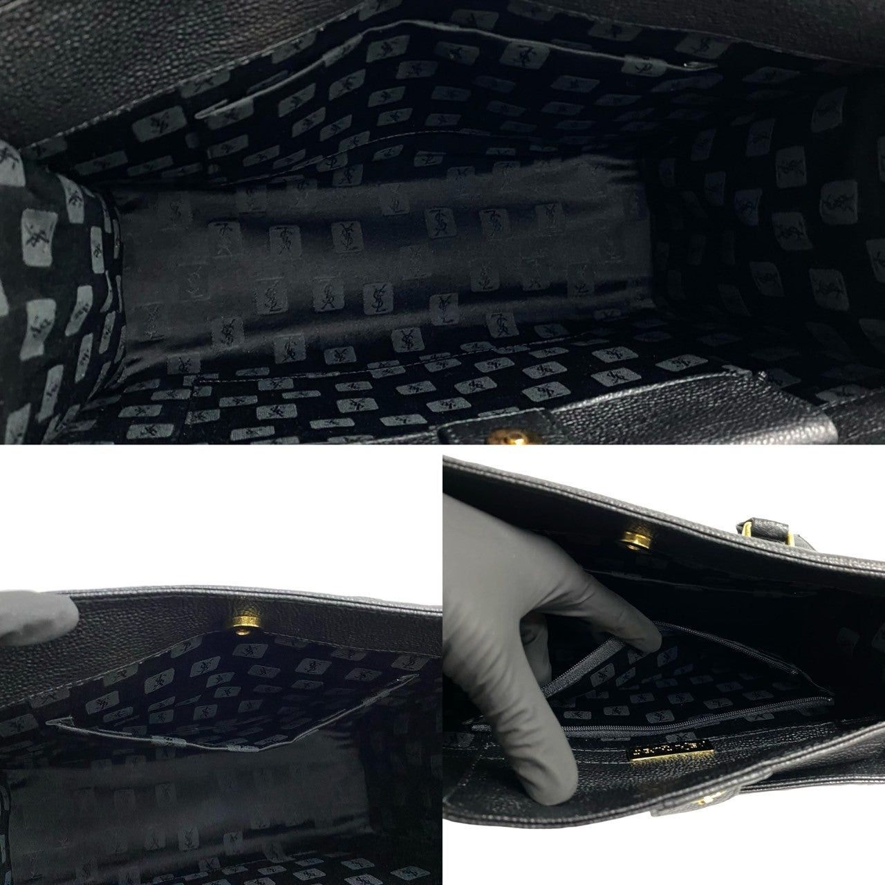Yves Saint Laurent Yves Saint Laurent Handbag Black Leather Size ONE SIZE - 8 Thumbnail