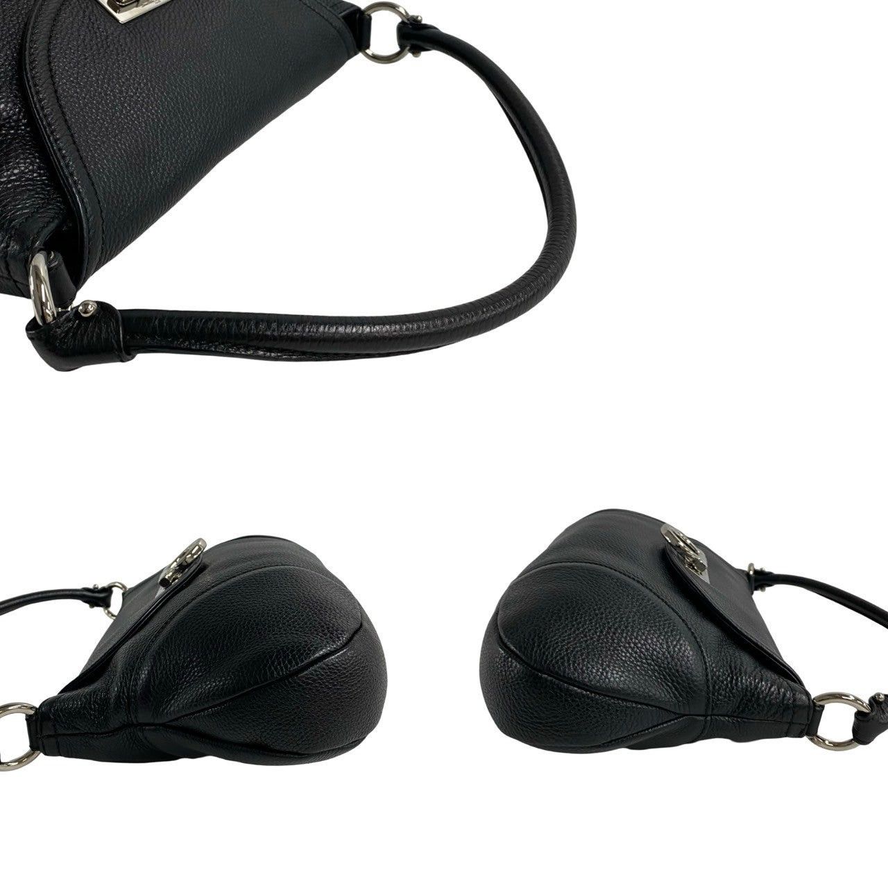 Salvatore Ferragamo Salvatore Ferragamo Shoulder Bag Black Leather Size ONE SIZE - 5 Thumbnail