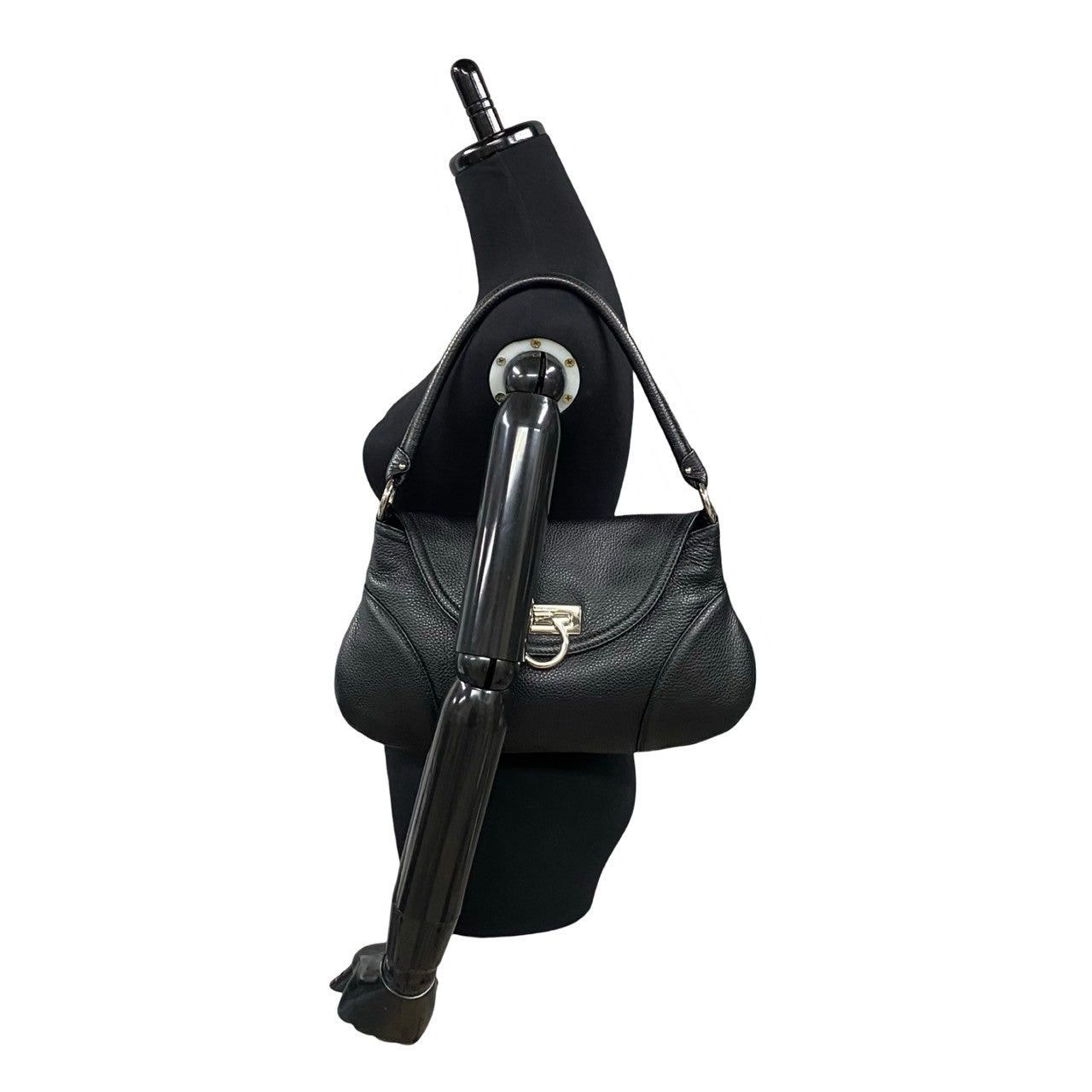 Salvatore Ferragamo Salvatore Ferragamo Shoulder Bag Black Leather Size ONE SIZE - 2 Thumbnail