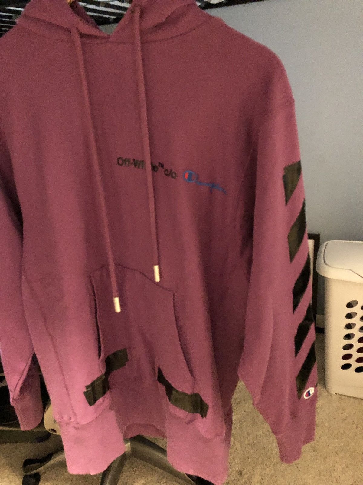 Off-White Offwhite X Champion Purple Hoodie Size US S / EU 44-46 / 1 - 2 Preview