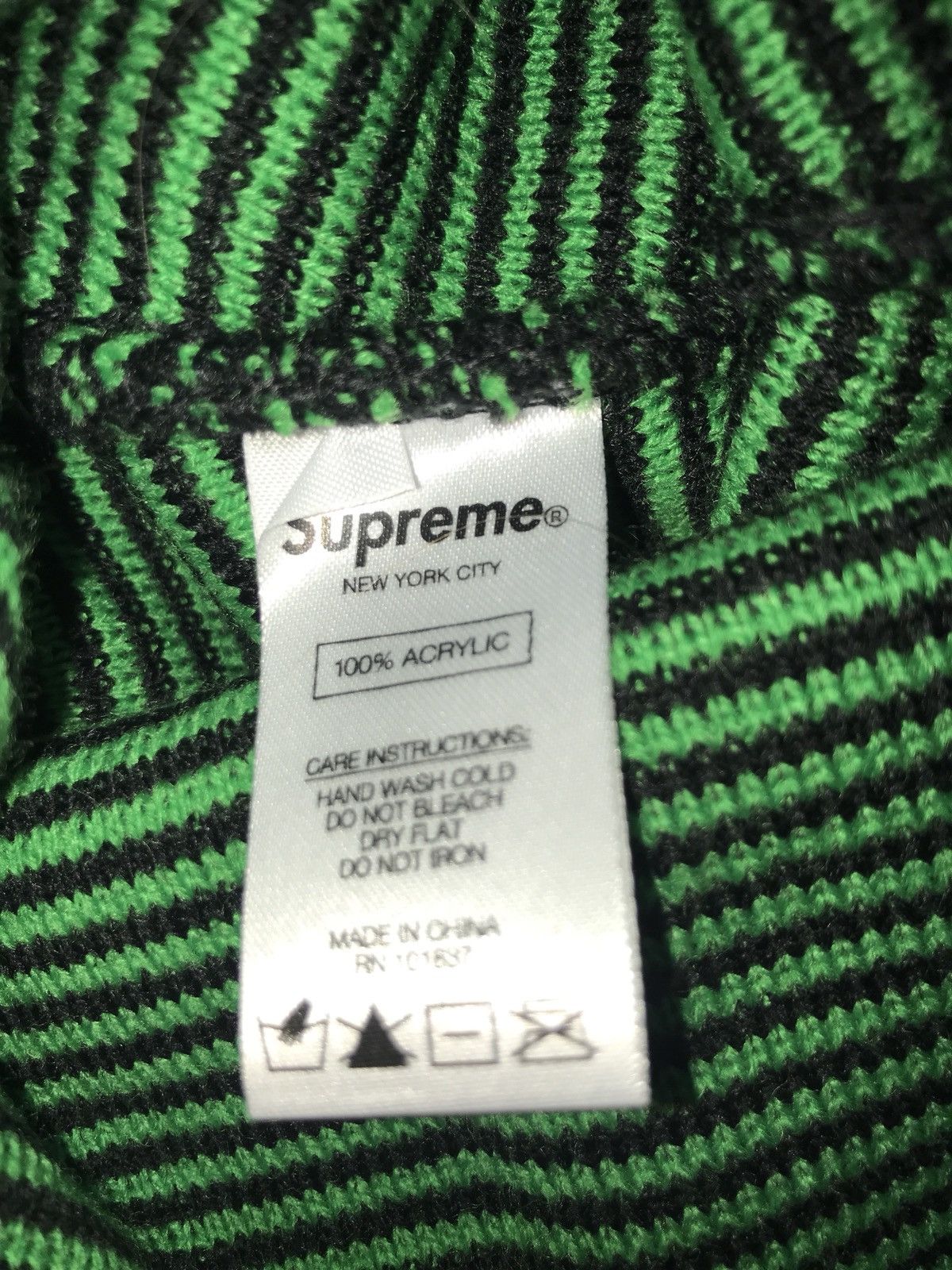 Lil Uzi Vert × Supreme Supreme Small Stripe Beanie Green Lil Uzi Vert × Supreme Supreme Small Stripe Beanie Green