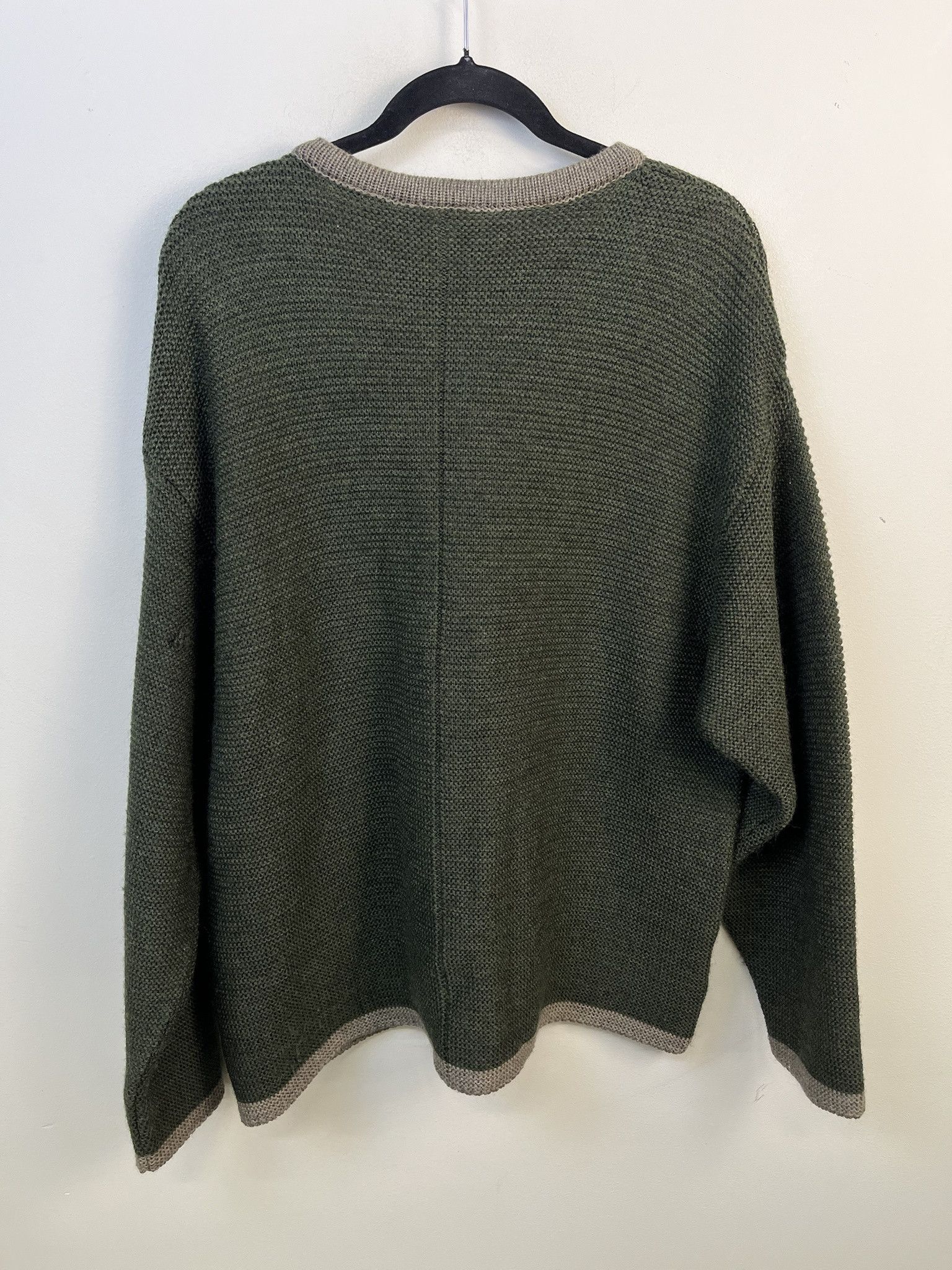 Vintage Vintage Knit Sweater 1990s Thick Knit Forest Green Thick Knit Cardigan Size L Size US L / EU 52-54 / 3 - 2 Thumbnail
