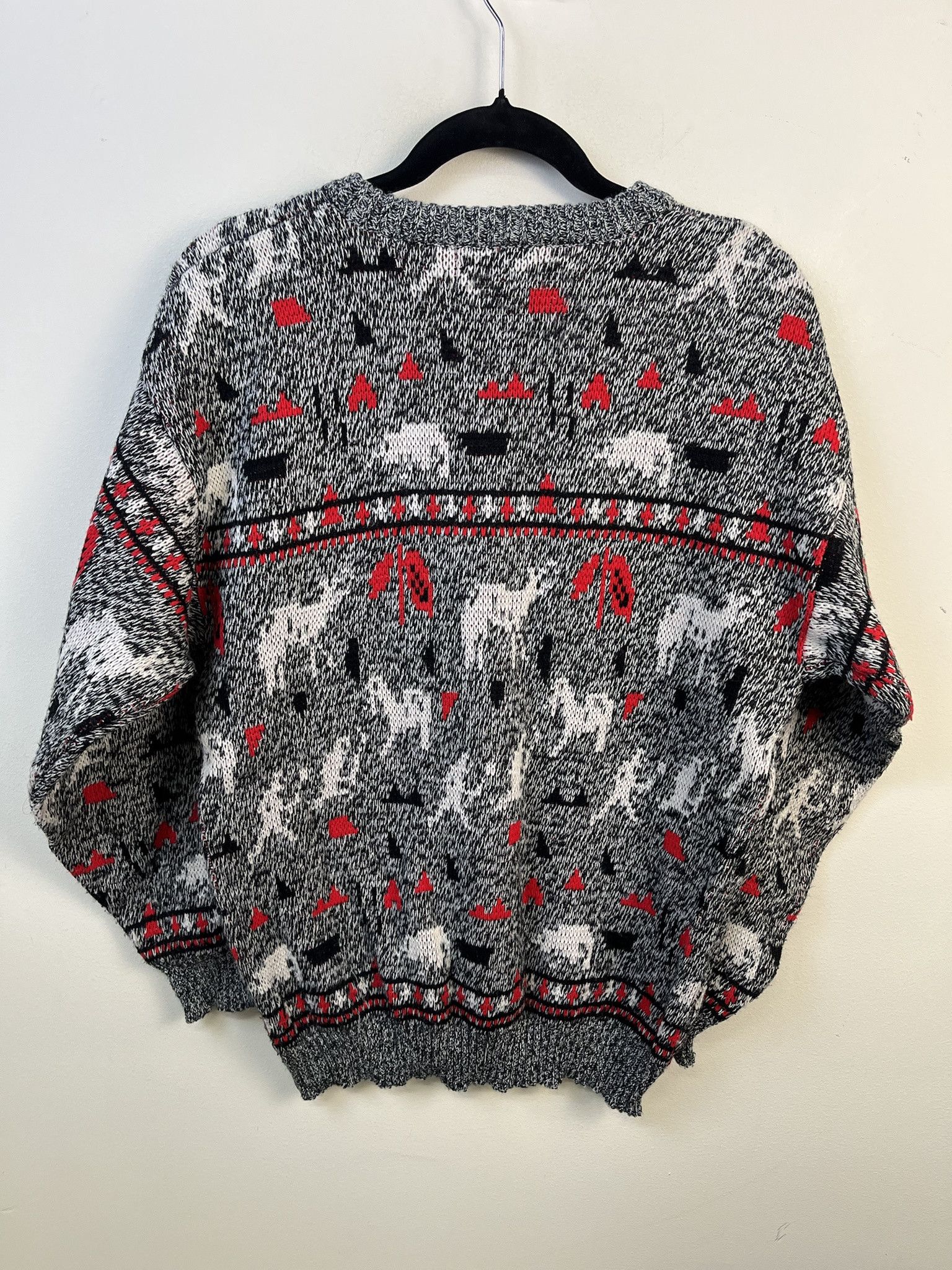 Vintage Vintage Knit Sweater 1990s Thick Knit Objectives Cave Art Knit Sweater Size M Size US M / EU 48-50 / 2 - 3 Thumbnail